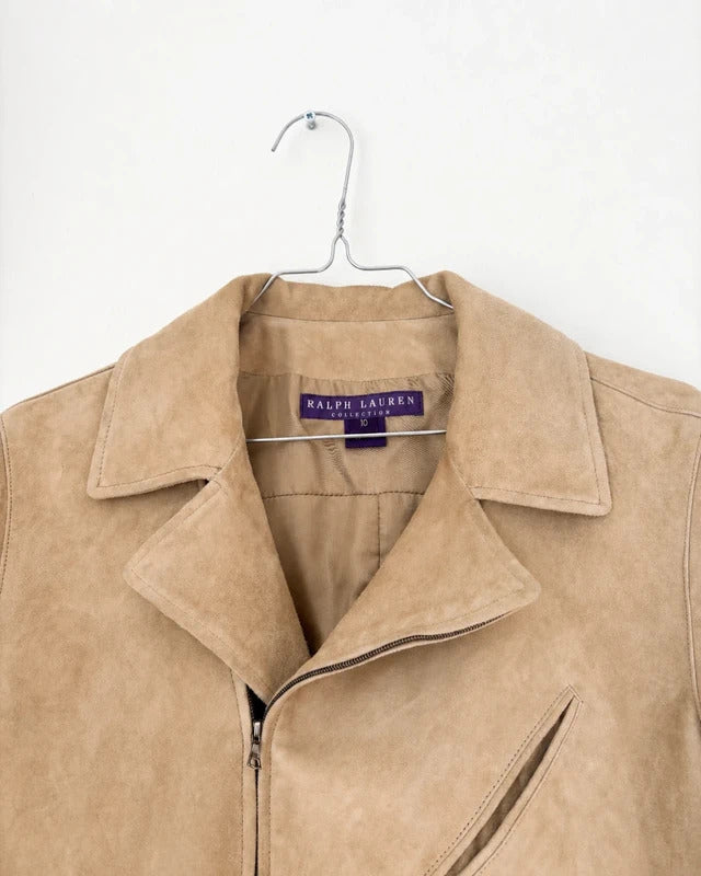 Veste en daim Ralph Lauren Collection étiquette violette – T.10 / FR 38-4