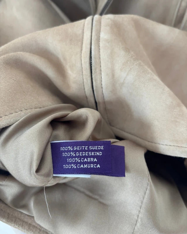 Veste en daim Ralph Lauren Collection étiquette violette – T.10 / FR 38-6