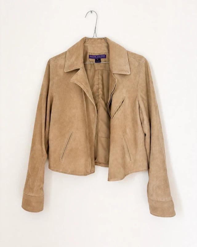 Veste en daim Ralph Lauren Collection étiquette violette – T.10 / FR 38-3