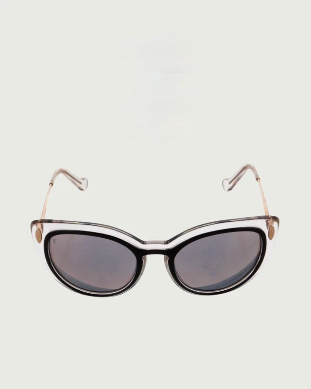 Lunettes de soleil Louis Vuitton cat-eye métal rose gold verres miroir