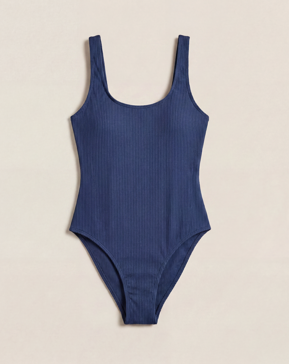Maillot une pièce Salty Crew Seafarer côtelé indigo – T.L