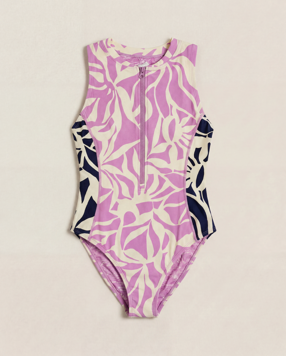 Maillot une pièce Salty Crew Ray Days Surf Suit floral lilas marine – T.L