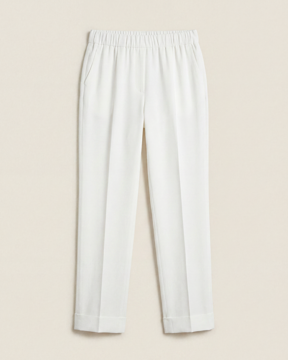 Pantalon Akris Melissa slim stretch Off-White – T.40-1