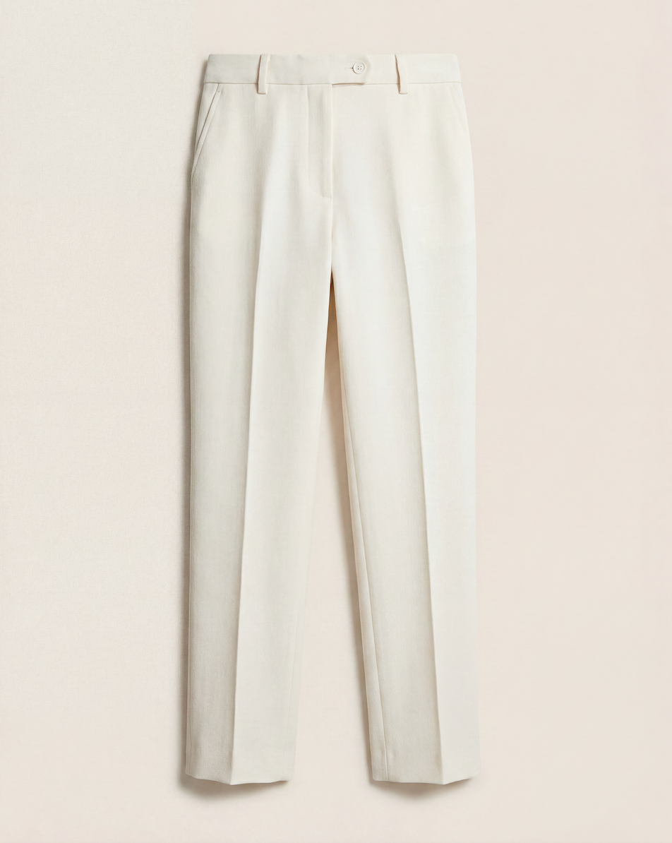 Pantalon Kiton en viscose beige – T.42-1