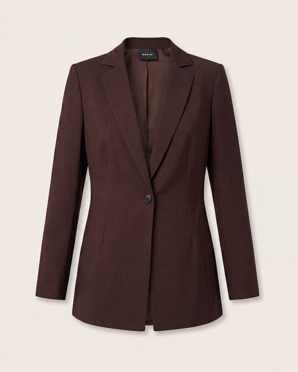 Blazer Akris marron chocolat – Taille 44-1