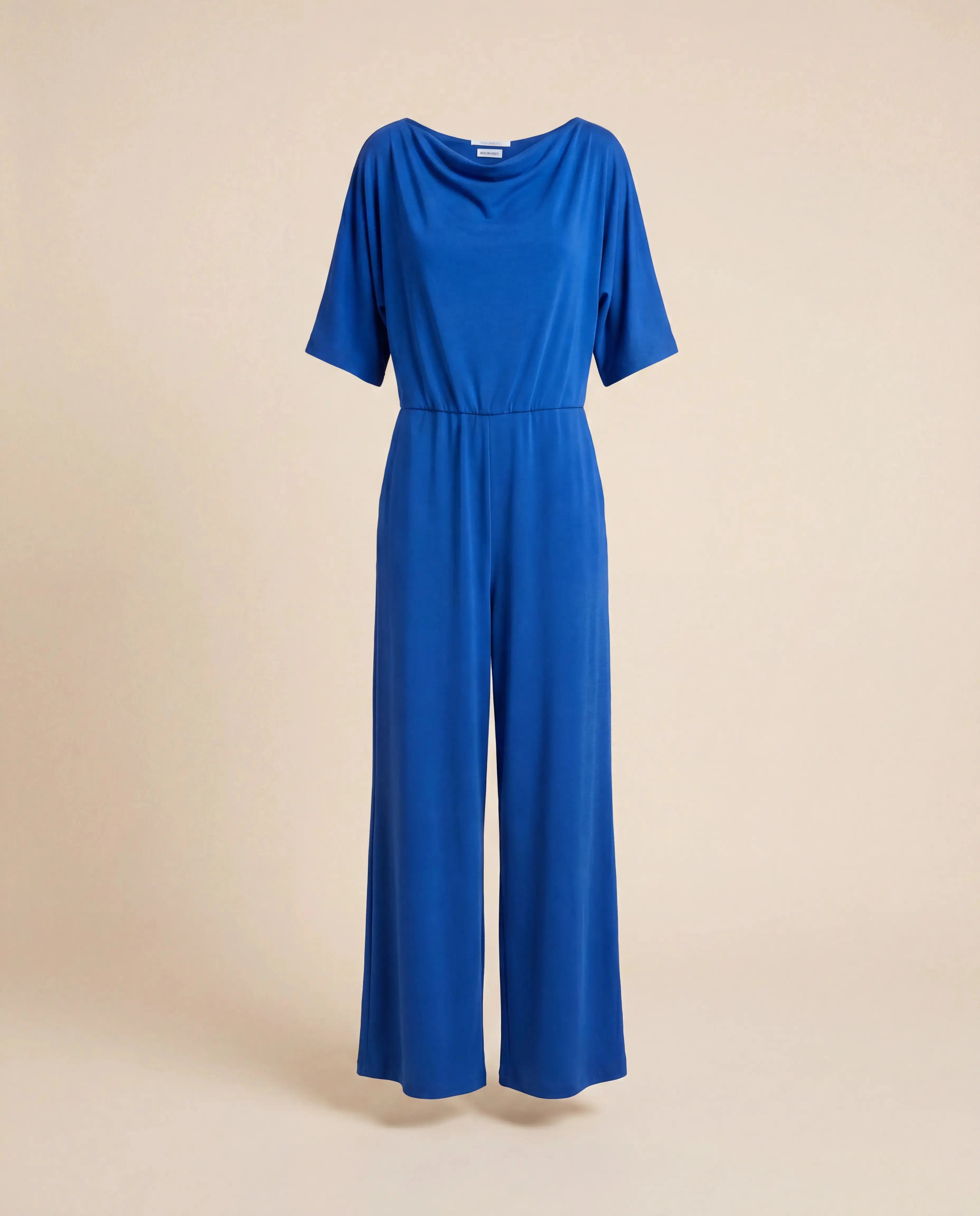 Combinaison bleue en maille de coton drapée – Crisoni – Taille L Crisoni
