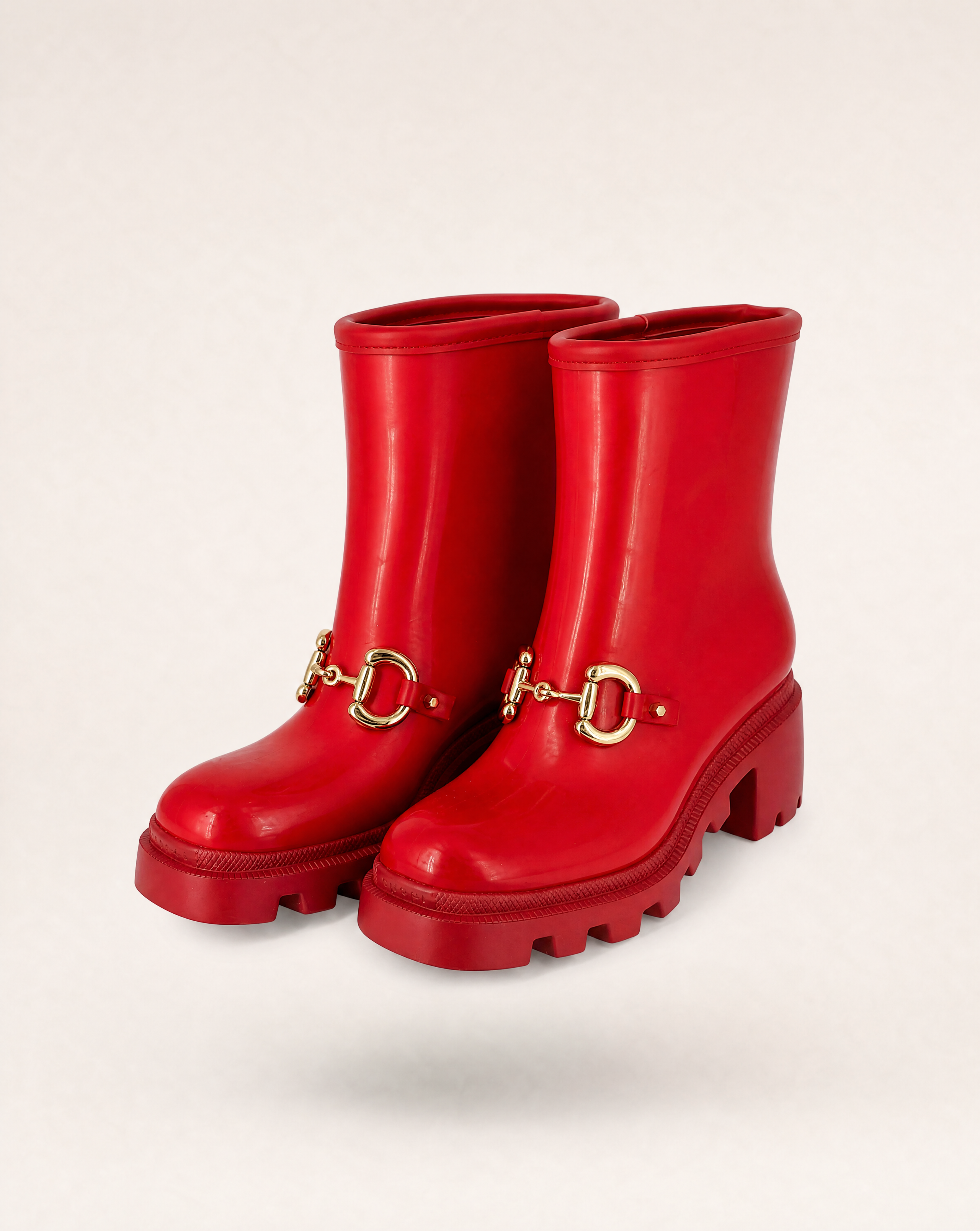Bottes de pluie en caoutchouc rouge – Gucci – Taille 35