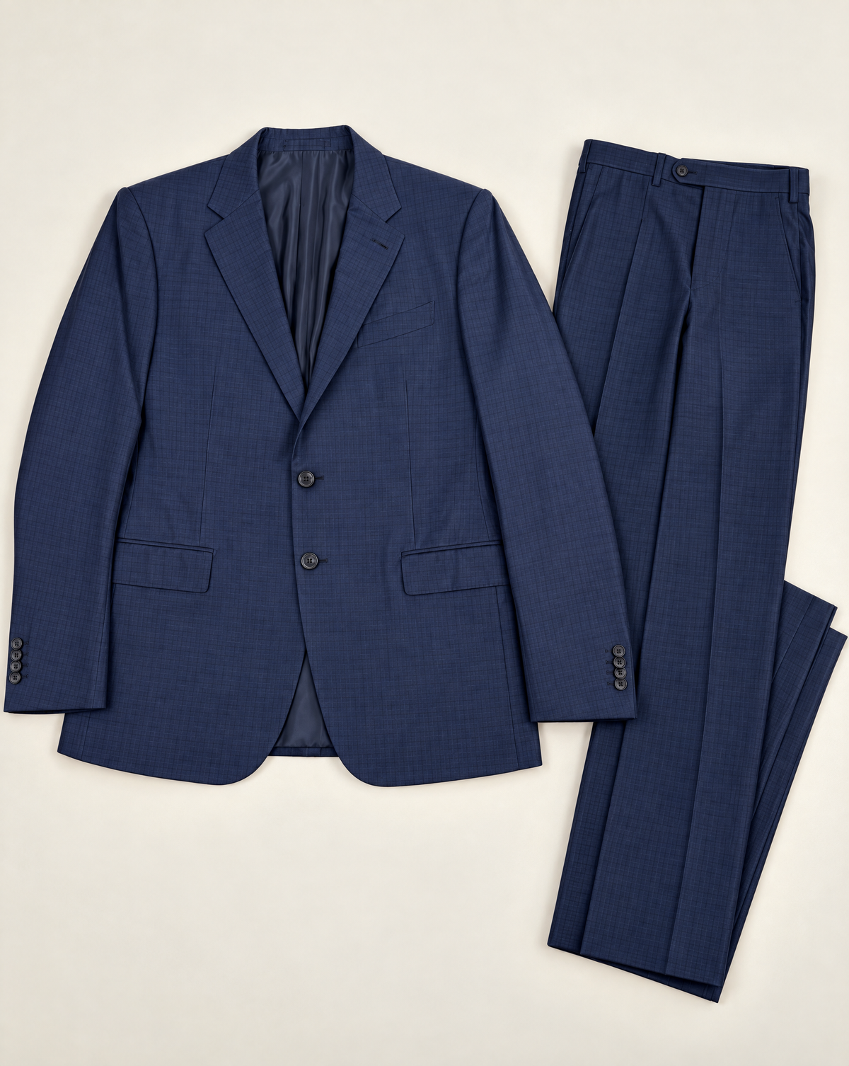 Costume Ermenegildo Zegna 15milmil15 laine bleu marine – Veste 54 / Pantalon 46