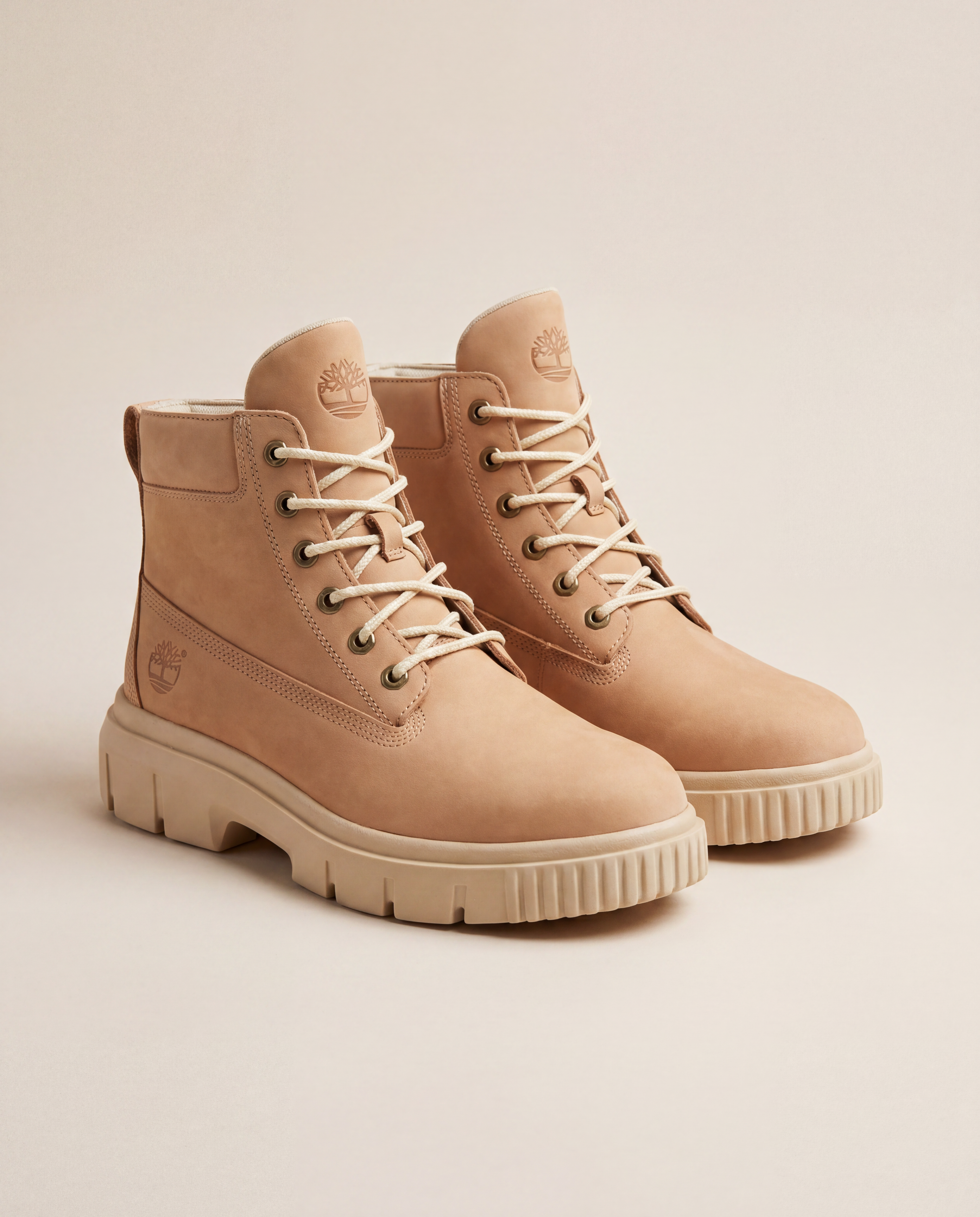 Greyfield Mid Lace Up Boot en cuir beige - Timberland – Taille 42-1