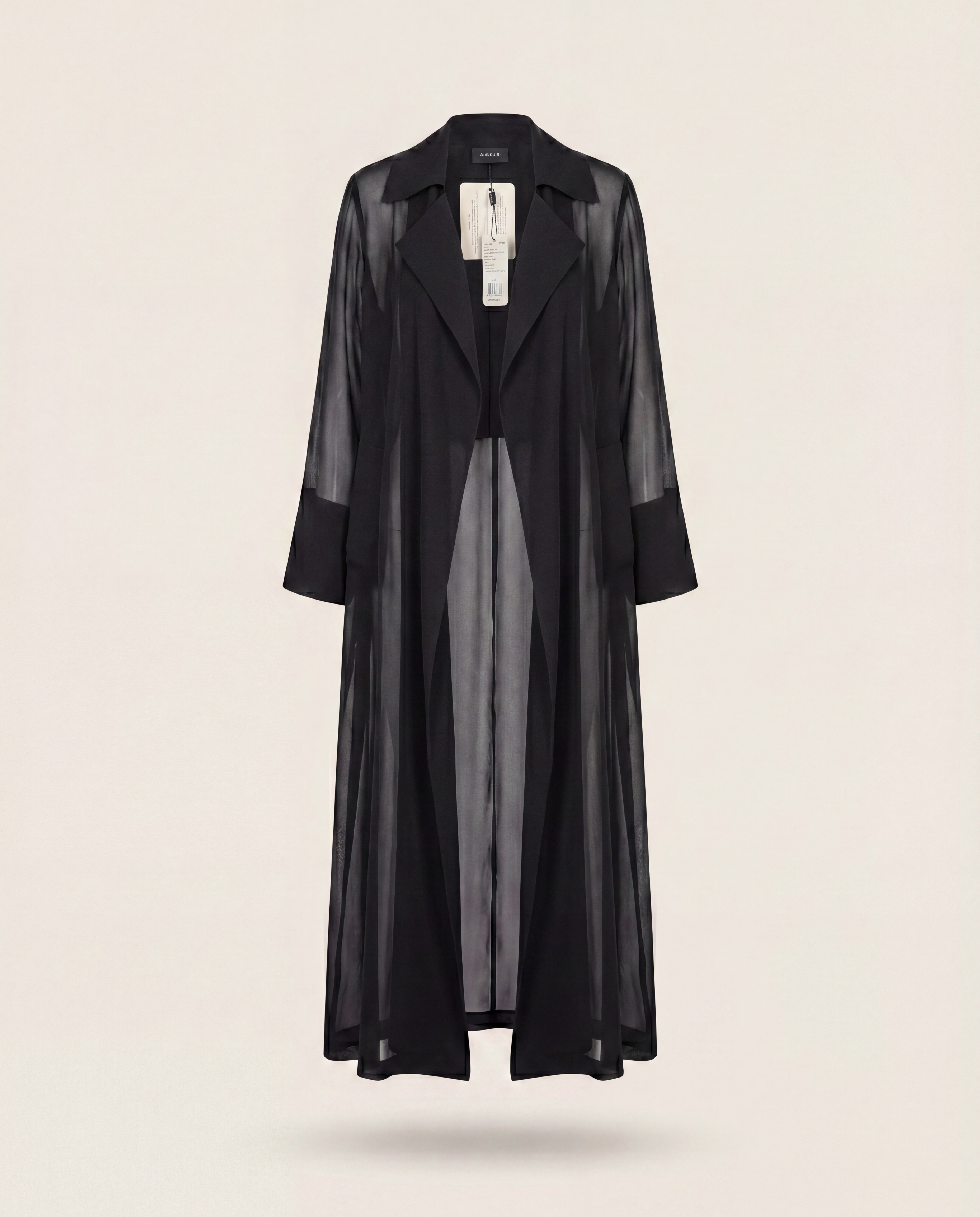 Long trench en gaze de soie noire – Akris – T.40 - Neuf avec étiquette-1