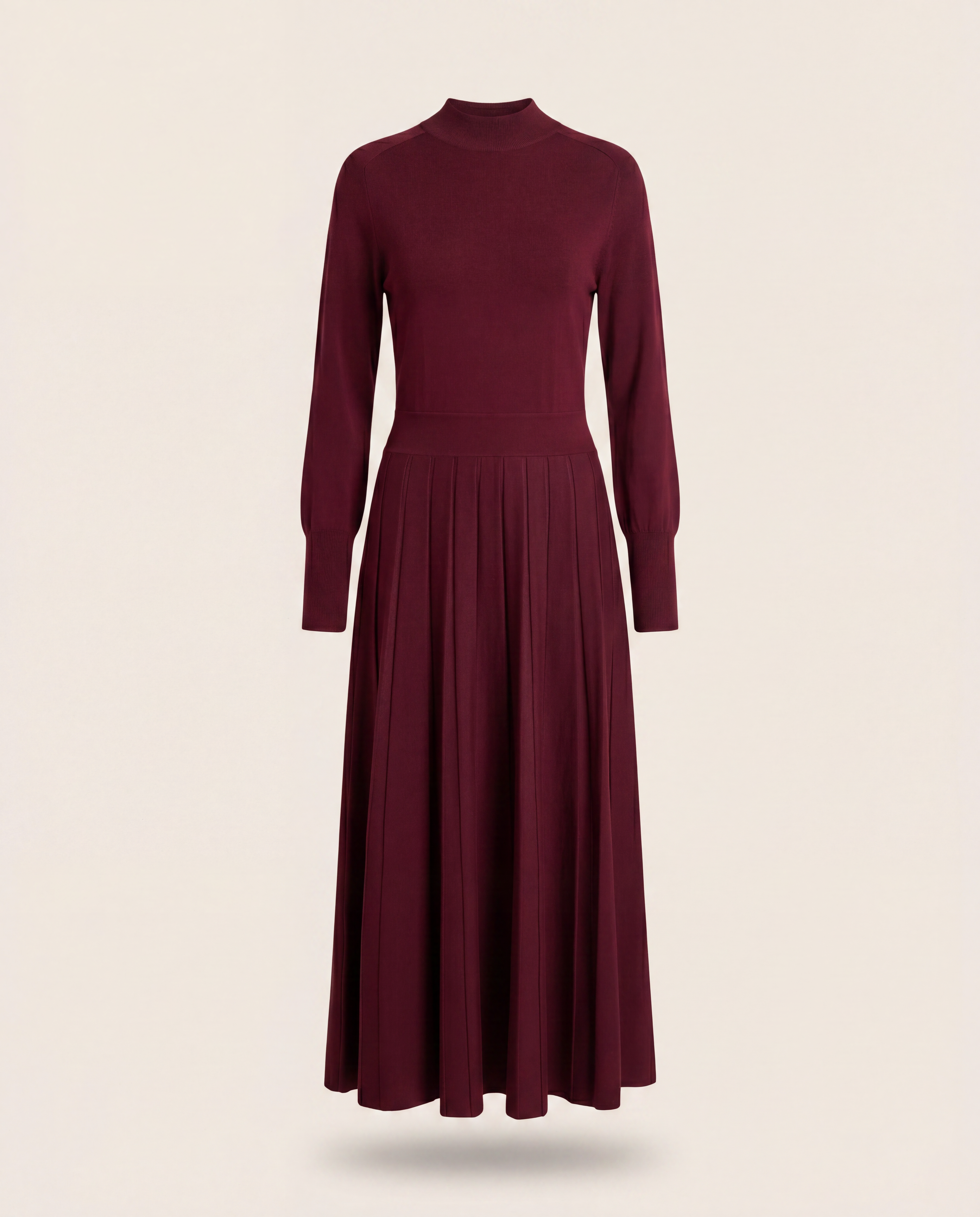 Alicia Robe midi plissée en maille rouge framboise - Reiss – Taille L