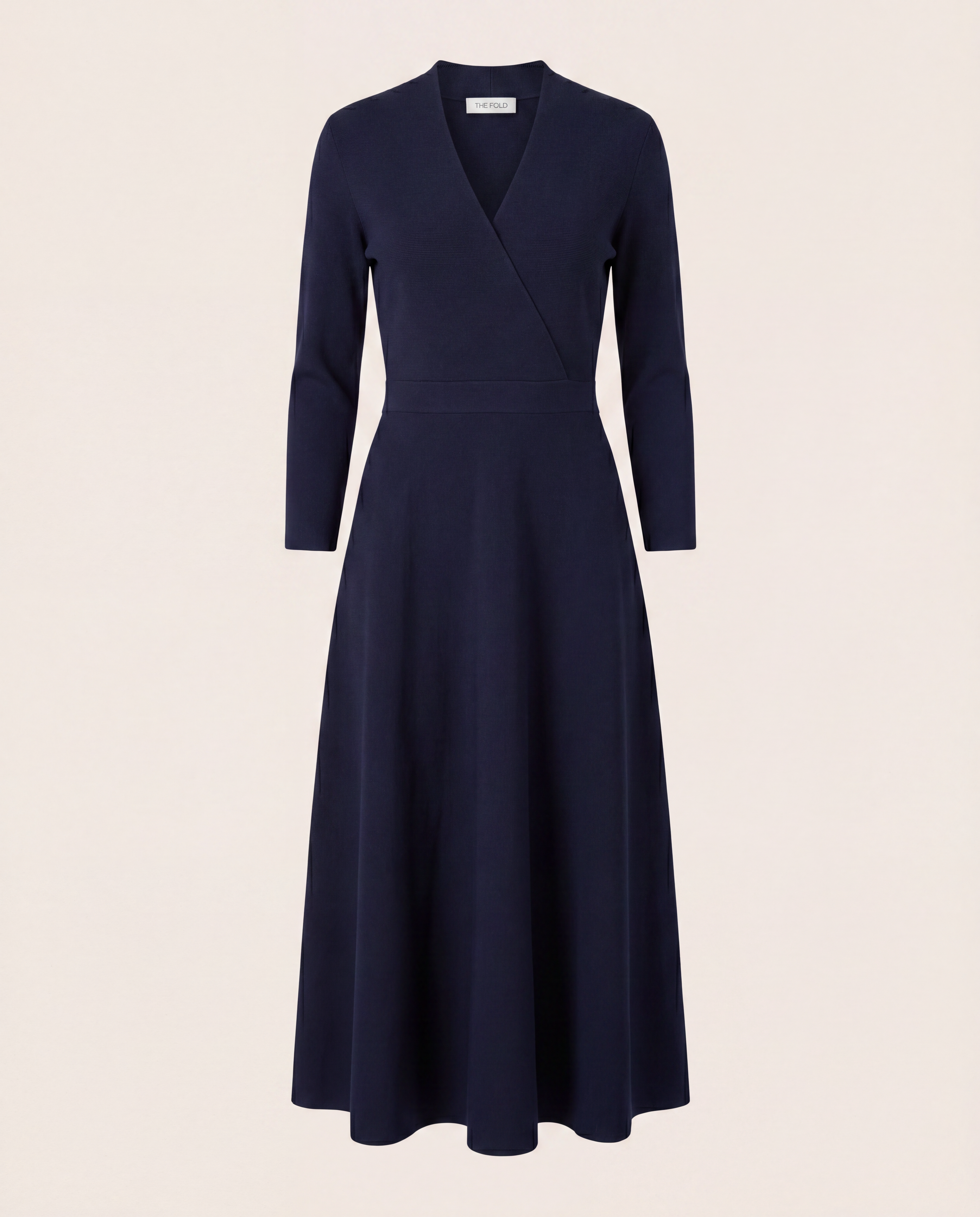 Robe The Fold London Lamont Sculpt Knit bleu marine – T.38