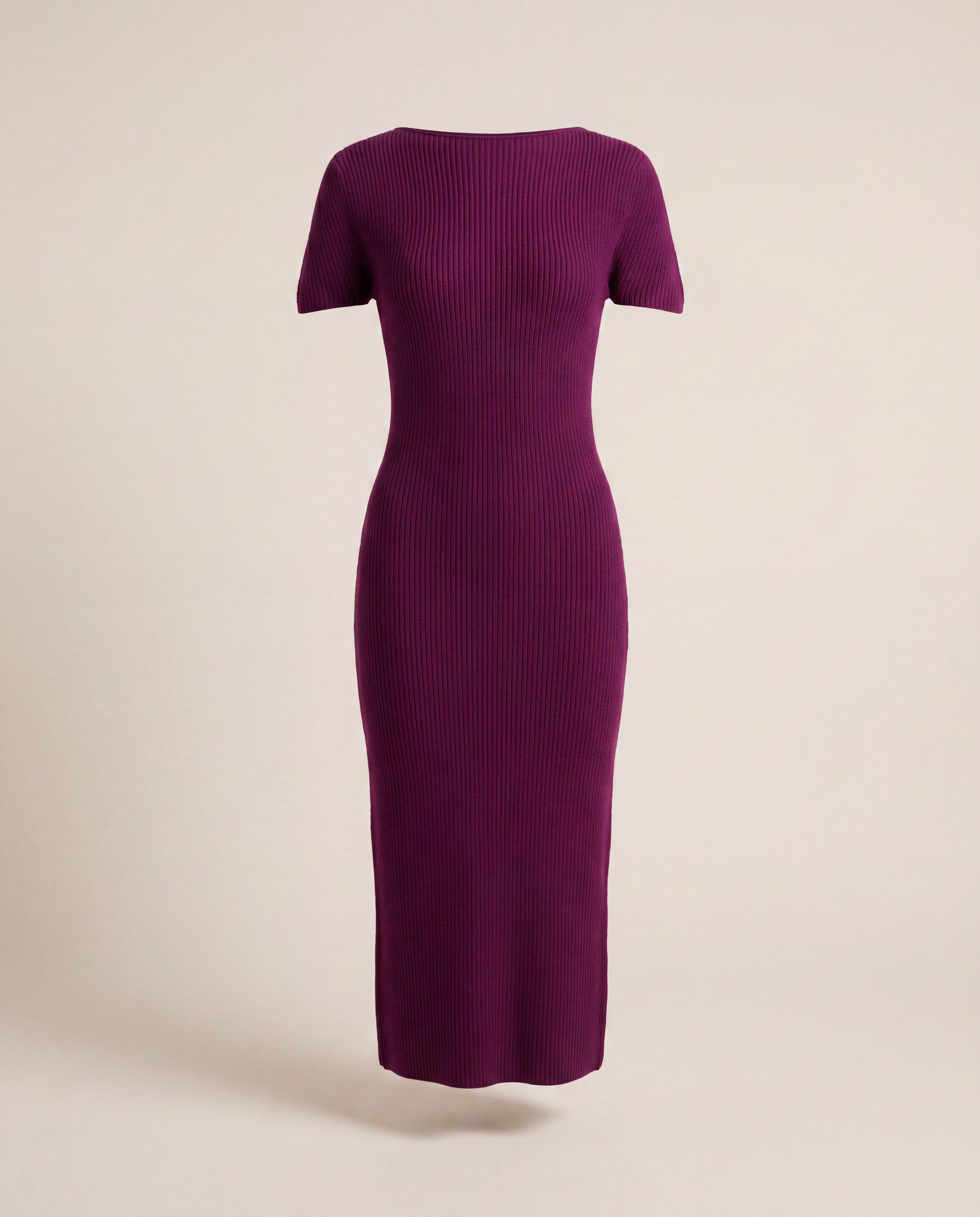 Robe longue en maille violette – Taille M-1