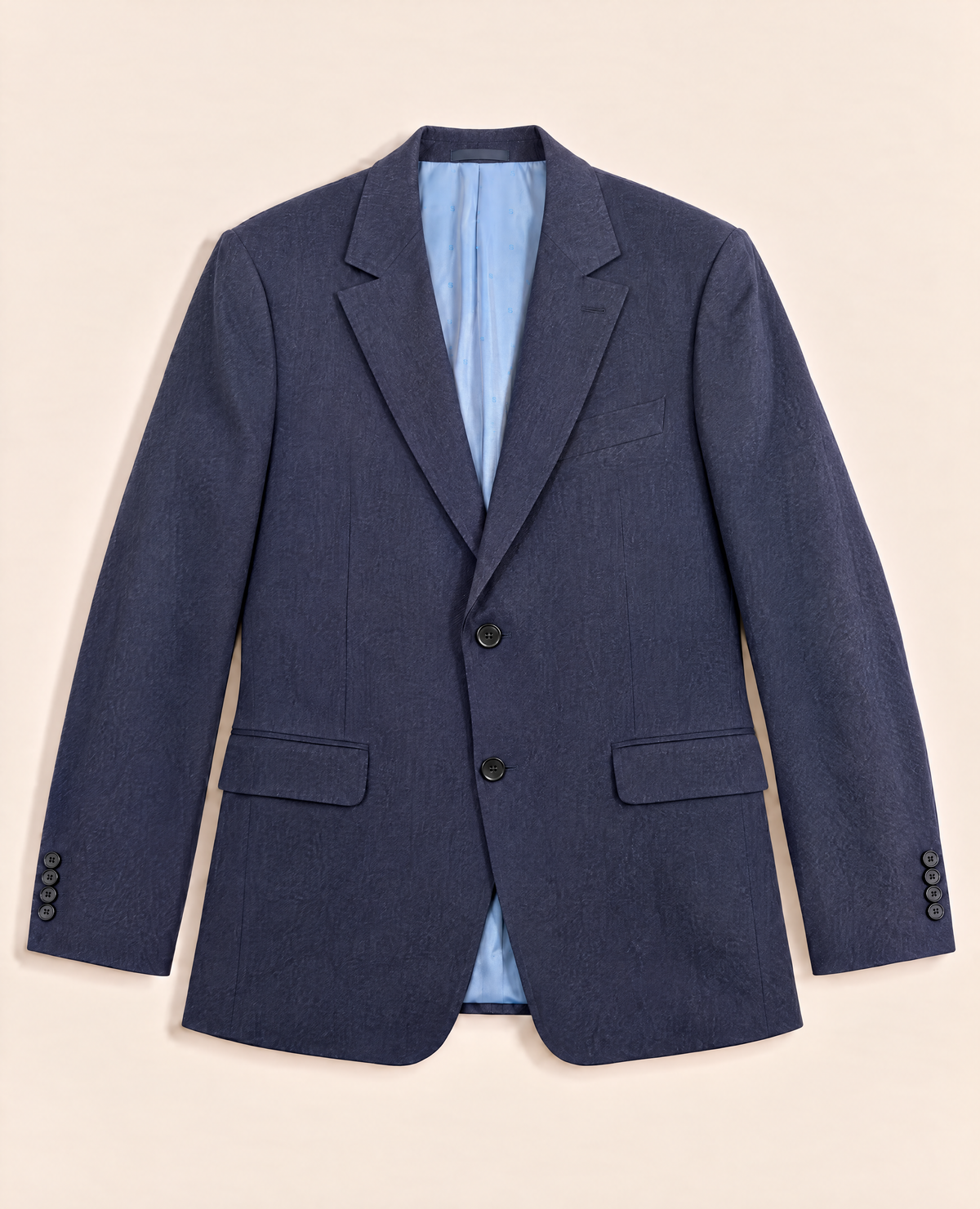 Blazer Smalto cachemire pur bleu marine chiné – Taille 56-1