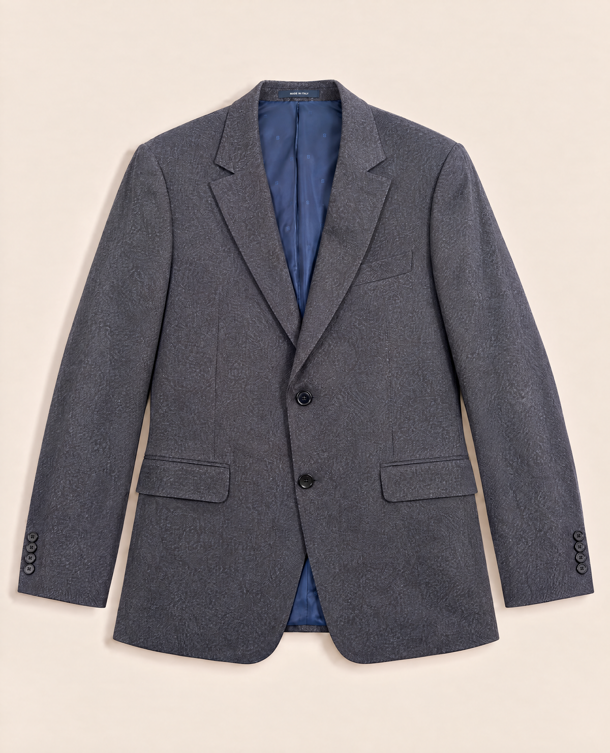 Blazer Francesco Smalto laine feutrée gris chiné – Taille 56