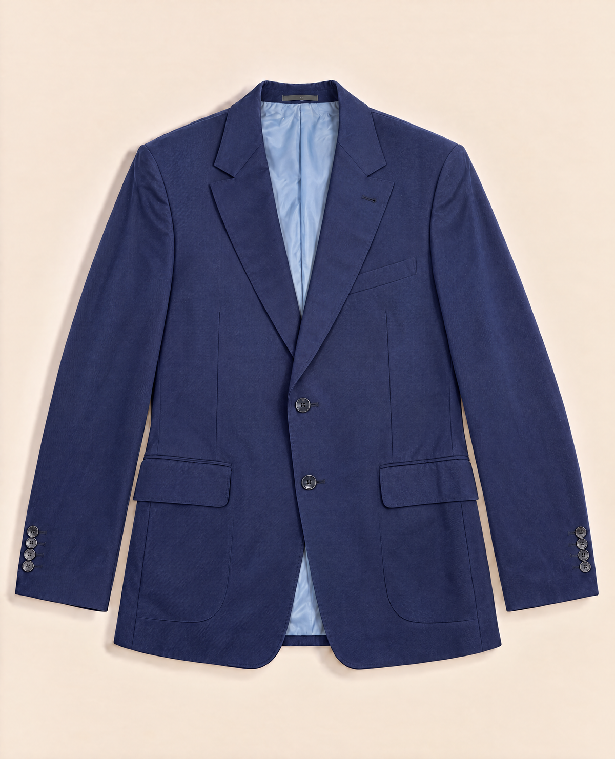 Blazer Francesco Smalto cachemire soie bleu marine – Taille 58