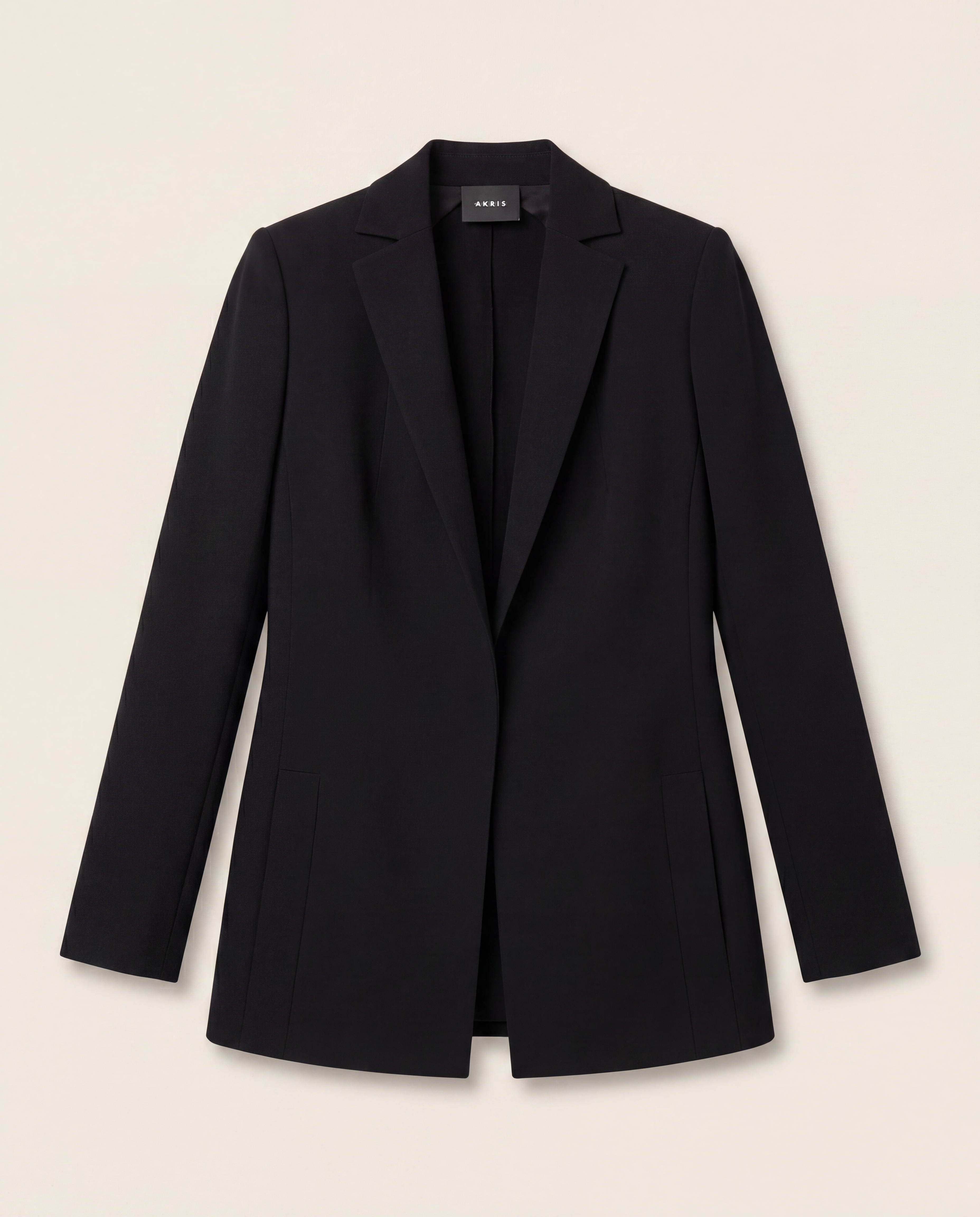 Blazer Akris Walker laine double-face stretch revers pointus coupe ajustée – T.42