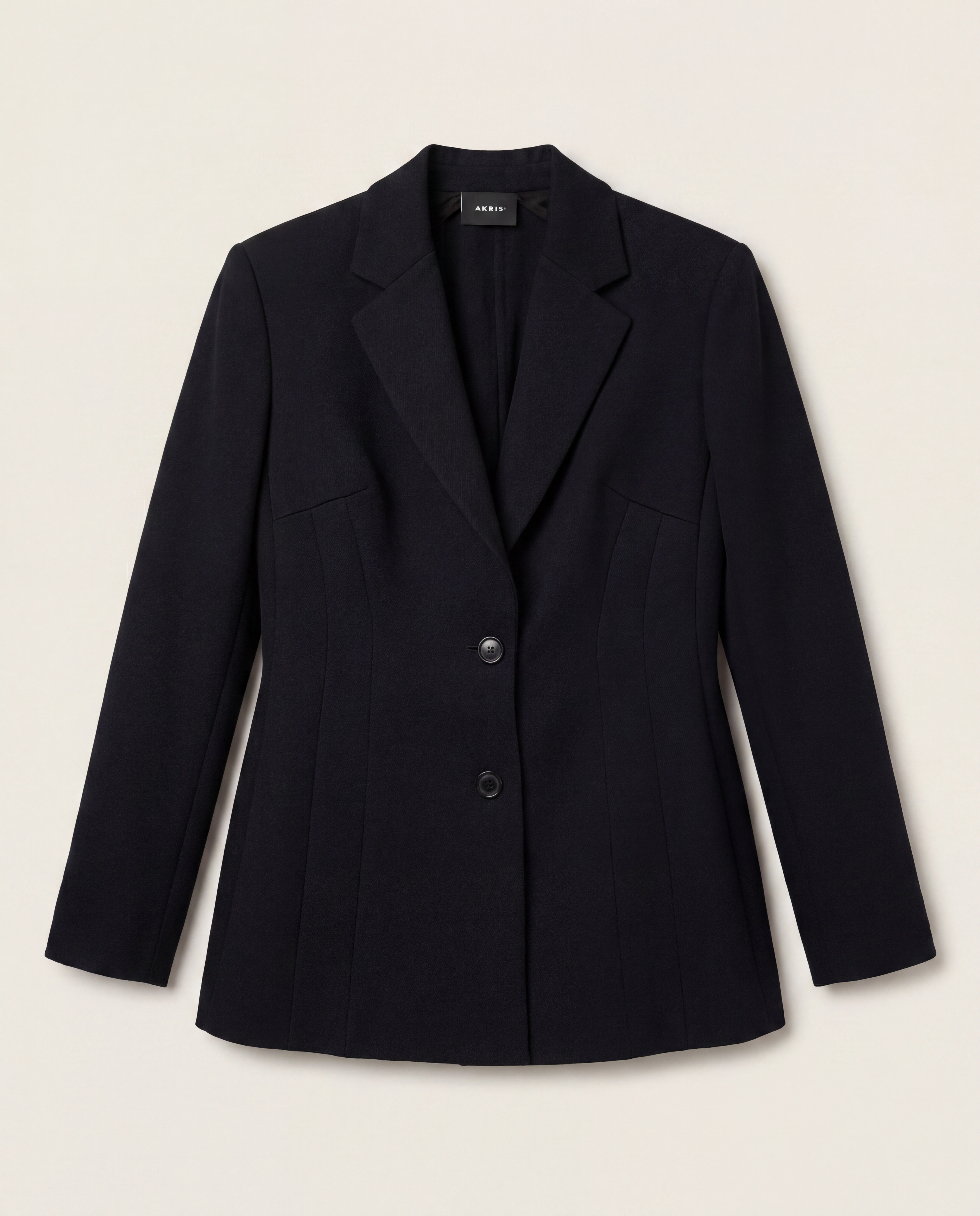 Blazer Akris Walker laine double-face stretch revers pointus coupe ajustée – T.42