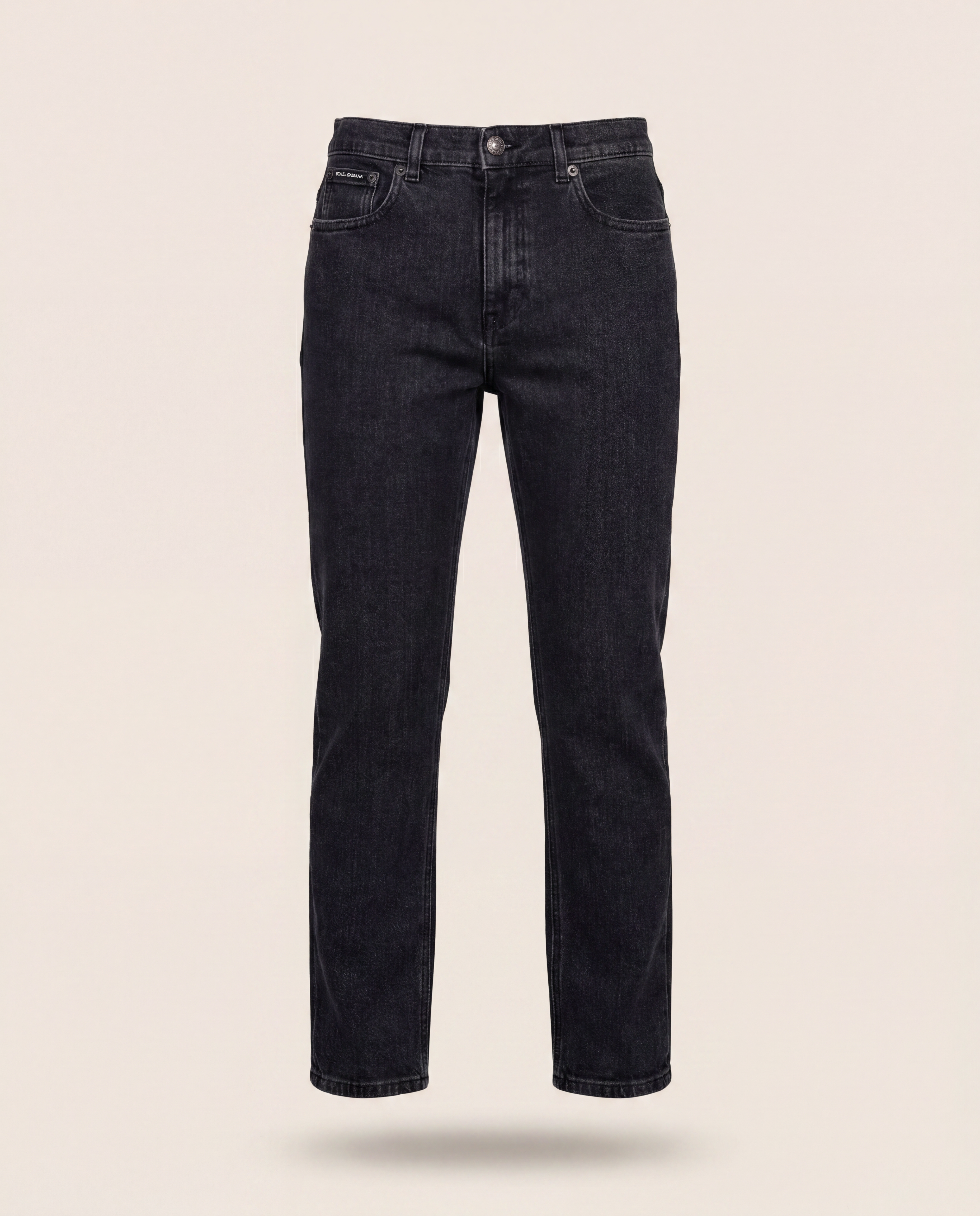 Jean Dolce & Gabbana enfant denim noir délavé plaque logo – Taille 10 ans