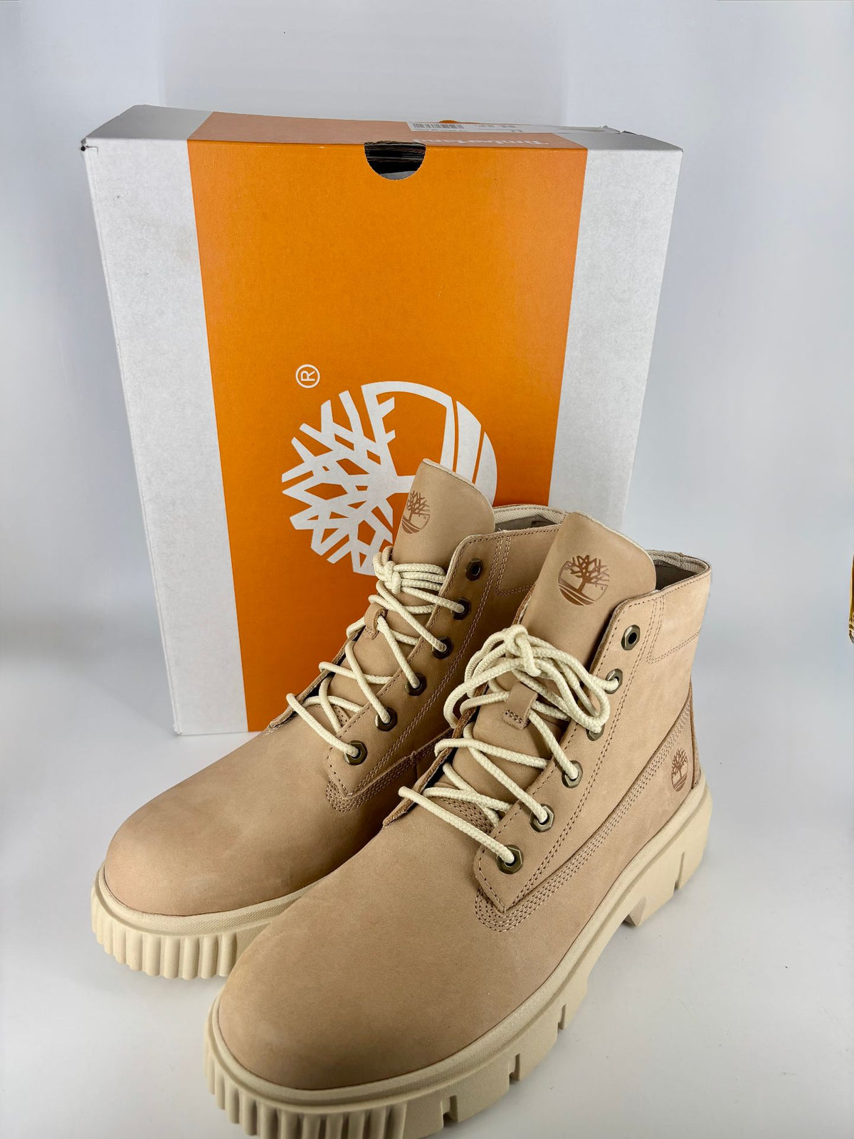 Greyfield Mid Lace Up Boot en cuir beige - Timberland – Taille 42

