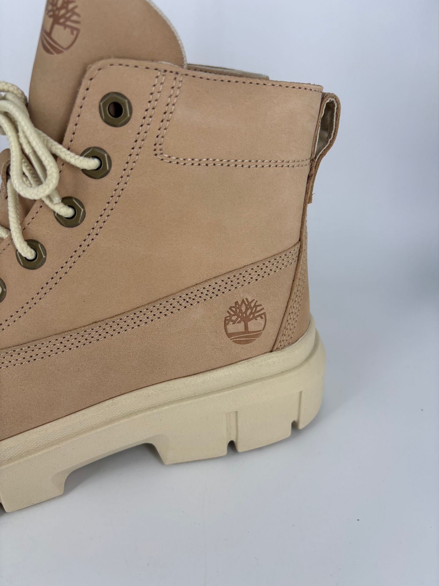 Greyfield Mid Lace Up Boot en cuir beige - Timberland – Taille 42
