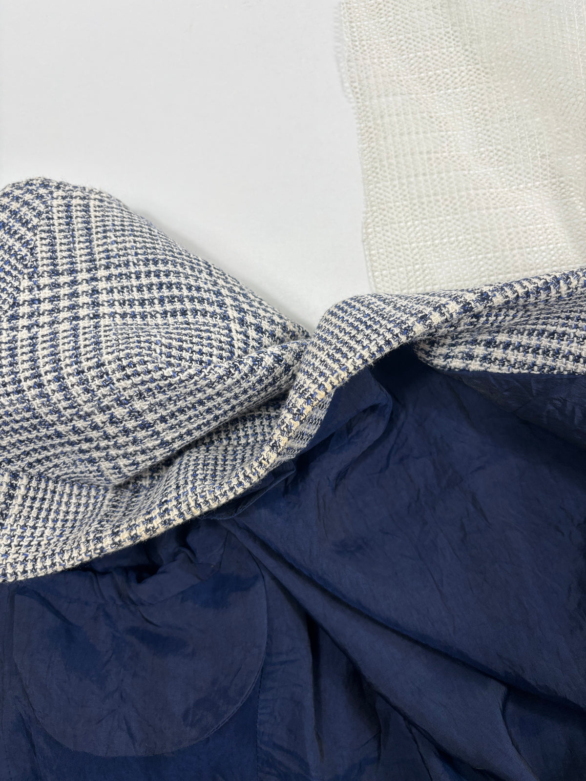 Veste Giorgio Armani George prince de Galles bleu et écru – Taille 56-12