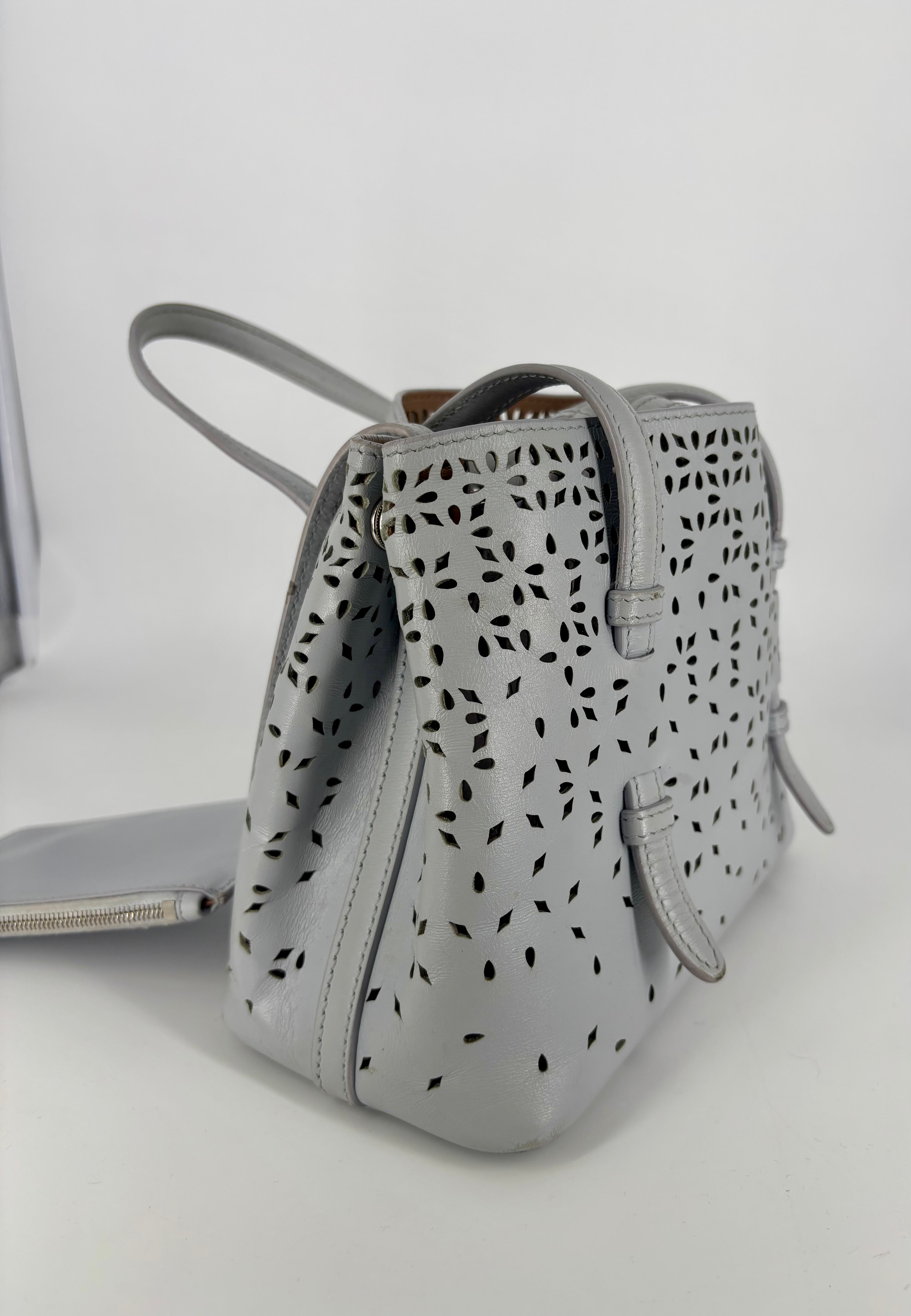 Sky blue openwork mini bag – Alaïa-7