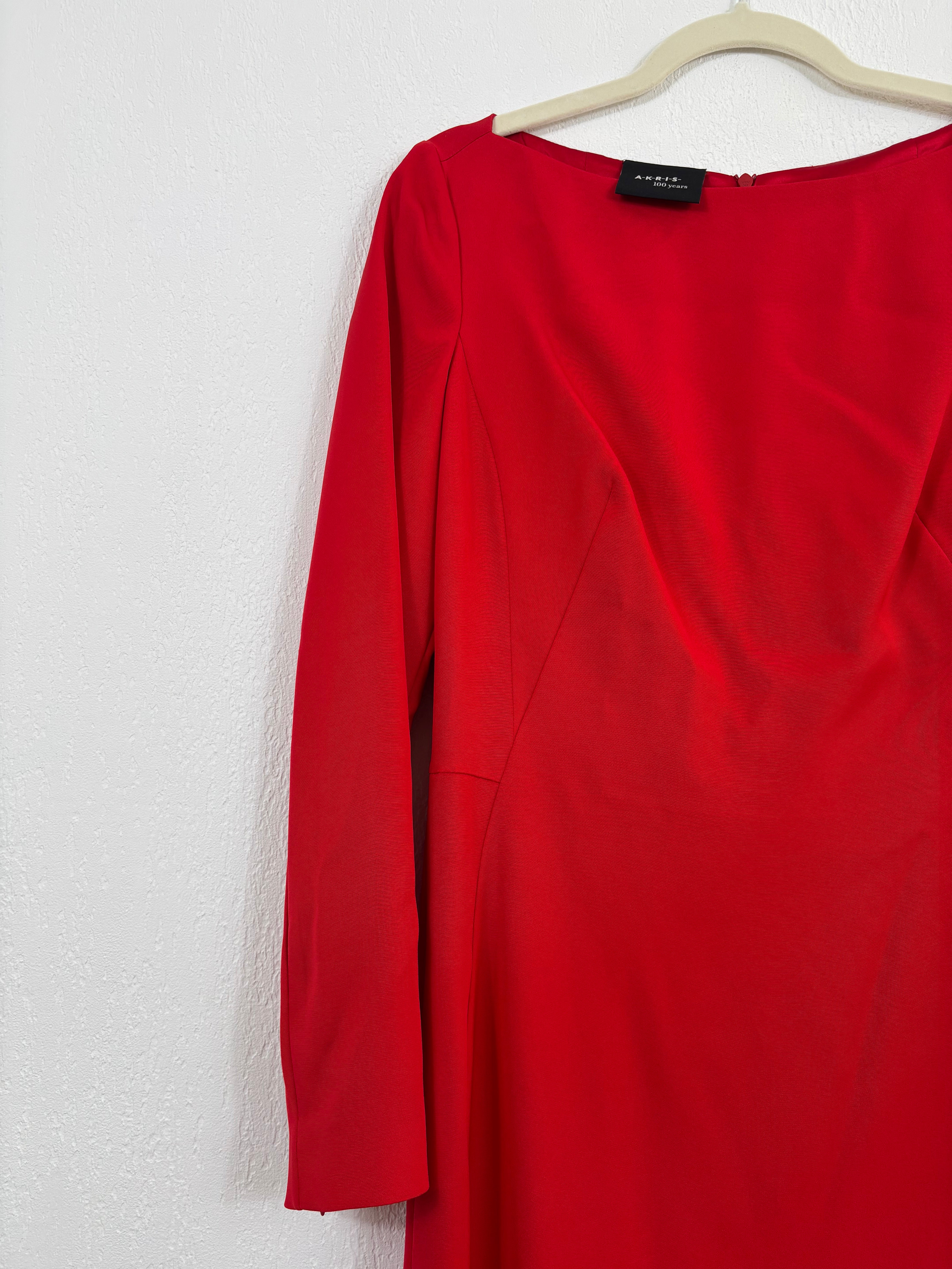 Robe longue rouge Akris Punto – Taille 42-4