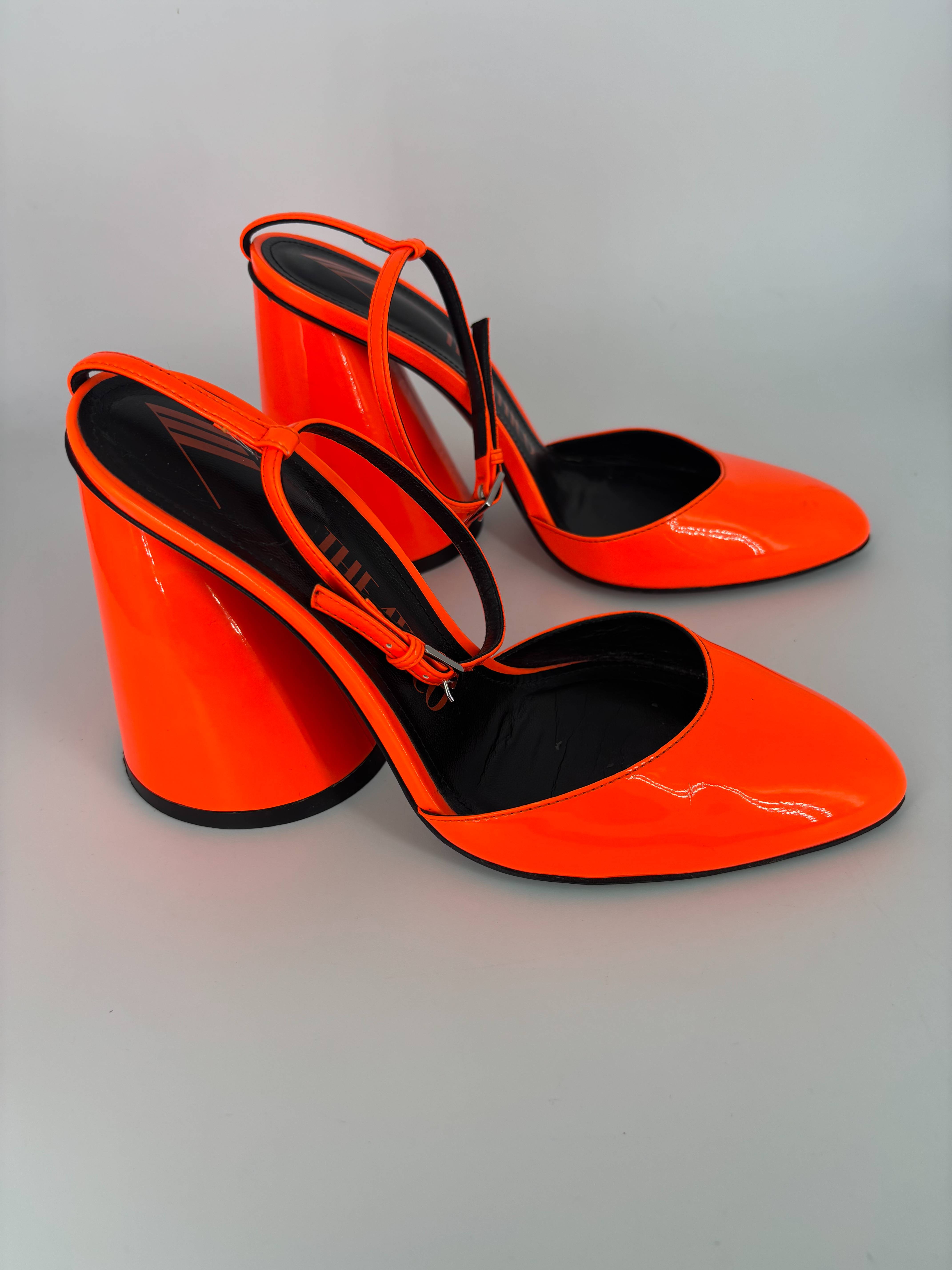 Escarpins Luz en cuir verni orange - The Attico - Taille 37,5-2
