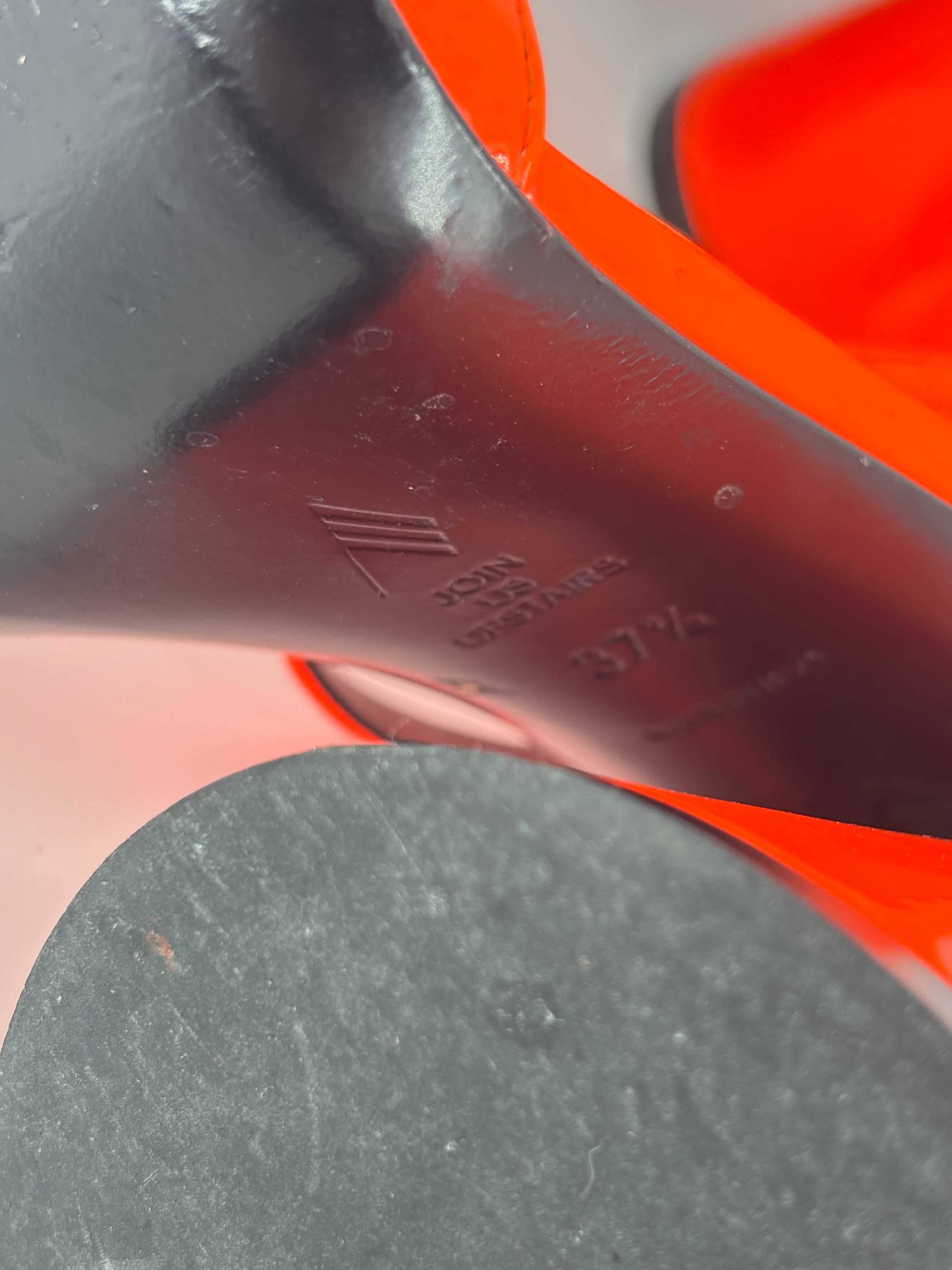 Escarpins Luz en cuir verni orange - The Attico - Taille 37,5-6