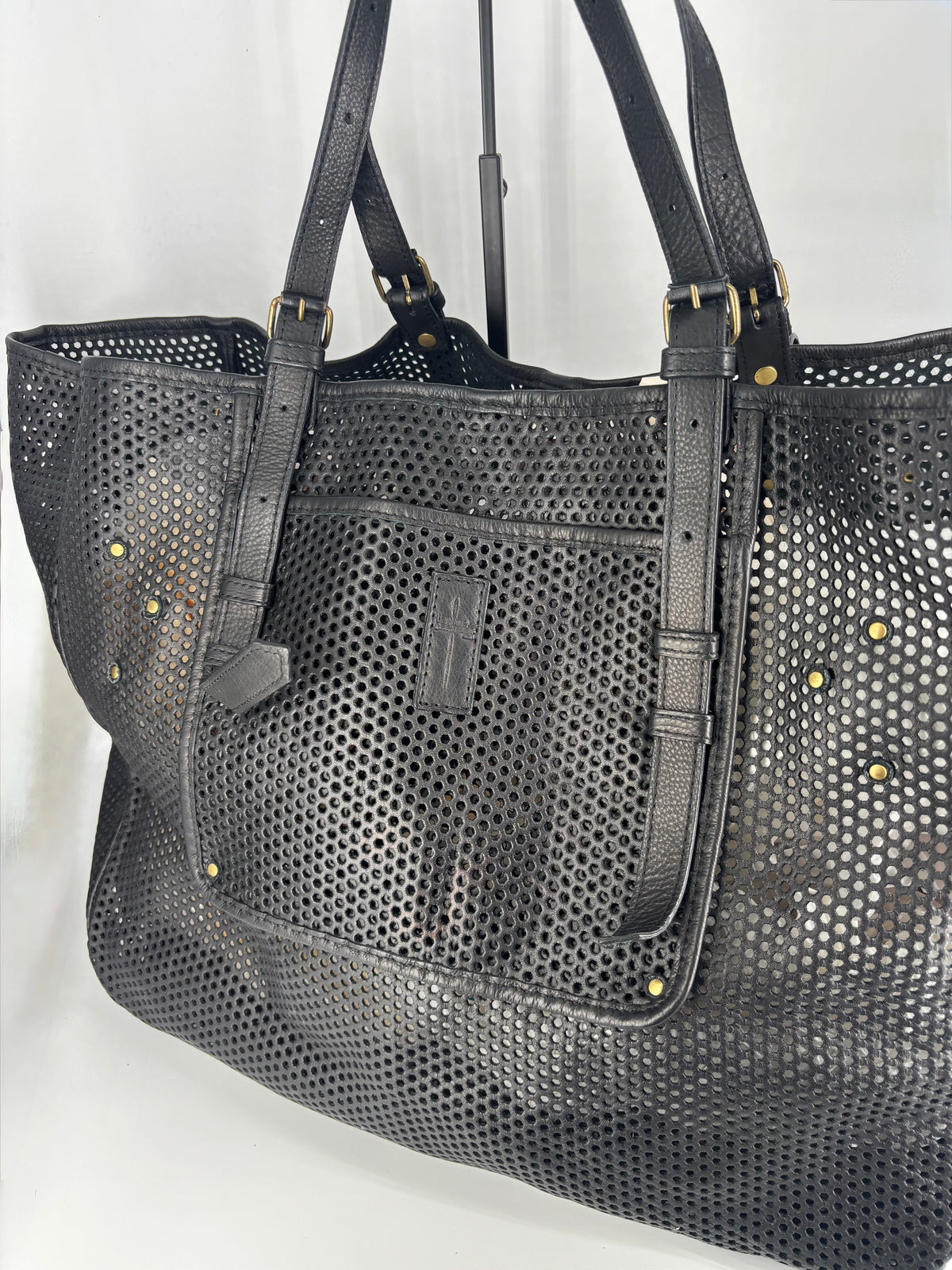 Sac cabas Tanguy grand format cuir perforé noir – Jérôme Dreyfuss-3