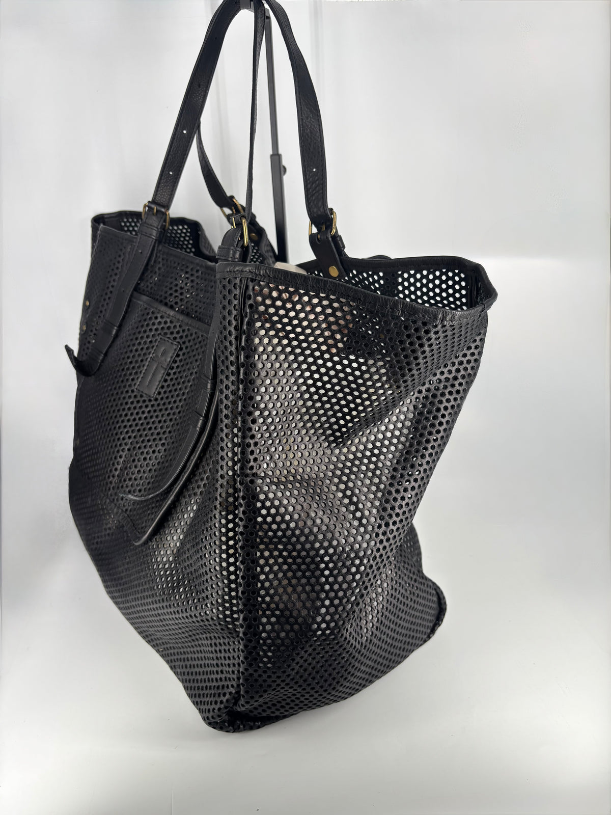 Sac cabas Tanguy grand format cuir perforé noir – Jérôme Dreyfuss-5