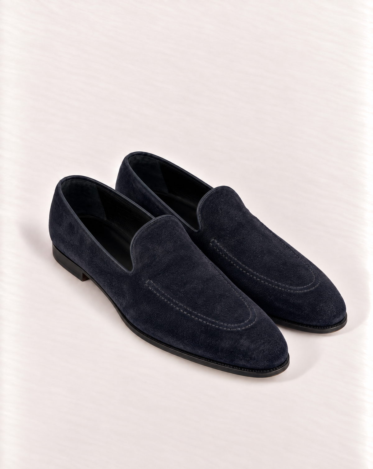 Mocassins J.M. Weston en daim bleu marine – Pointure 43-1