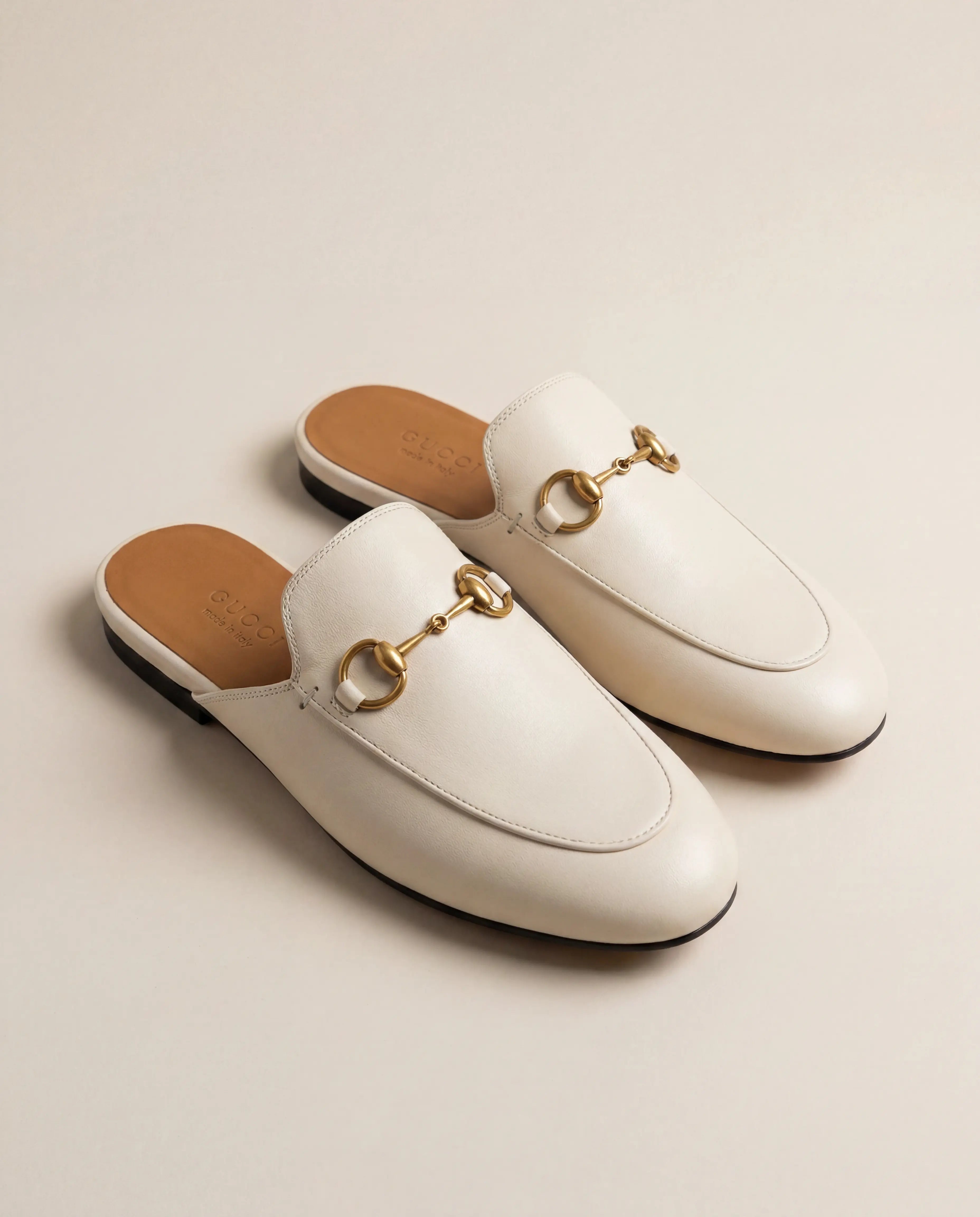 Mules Gucci Princetown en cuir blanc – T.36 Gucci