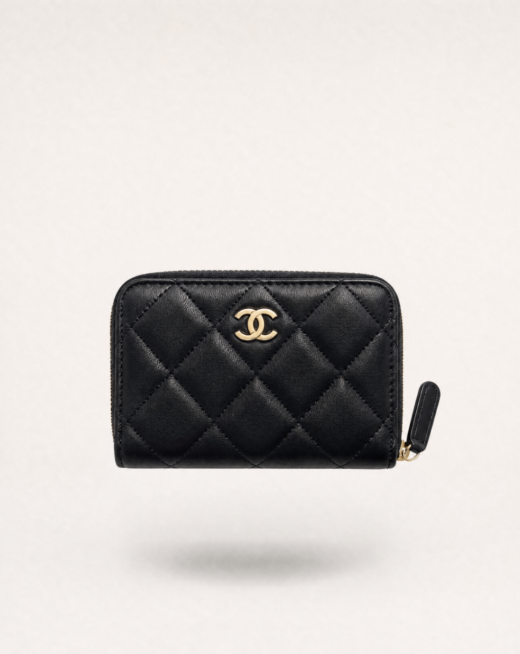 Porte-monnaie Chanel Timeless zippé cuir matelassé noir – 2023

