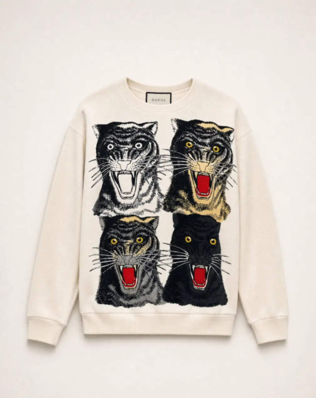 Pull Gucci ivoire imprimé tigres – Taille XS Gucci