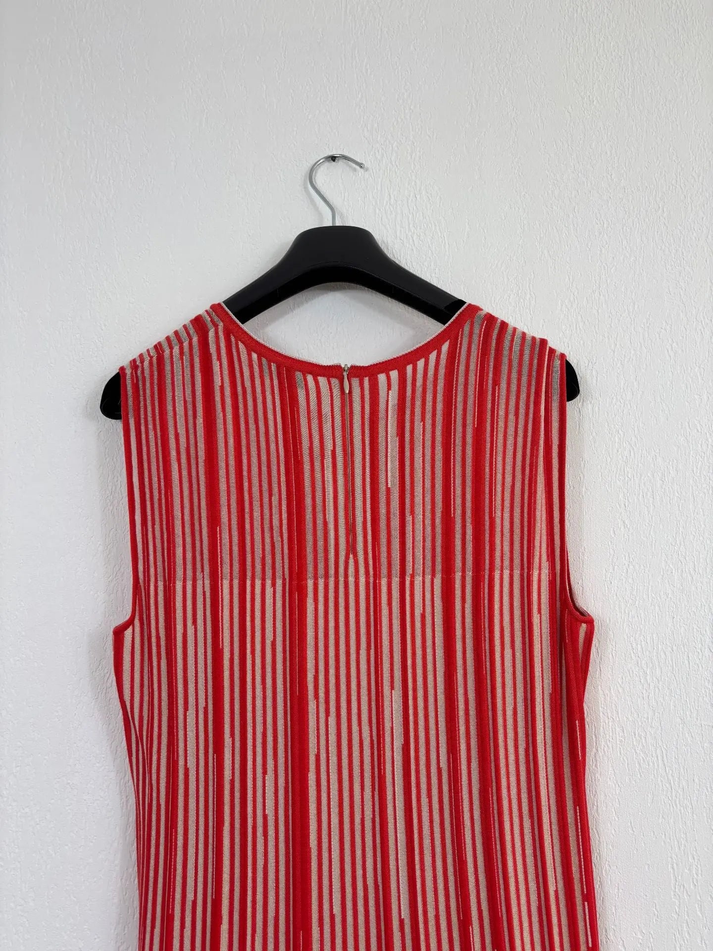 Robe Akris Asagao rayures orange et blanc – Taille 42 Akris