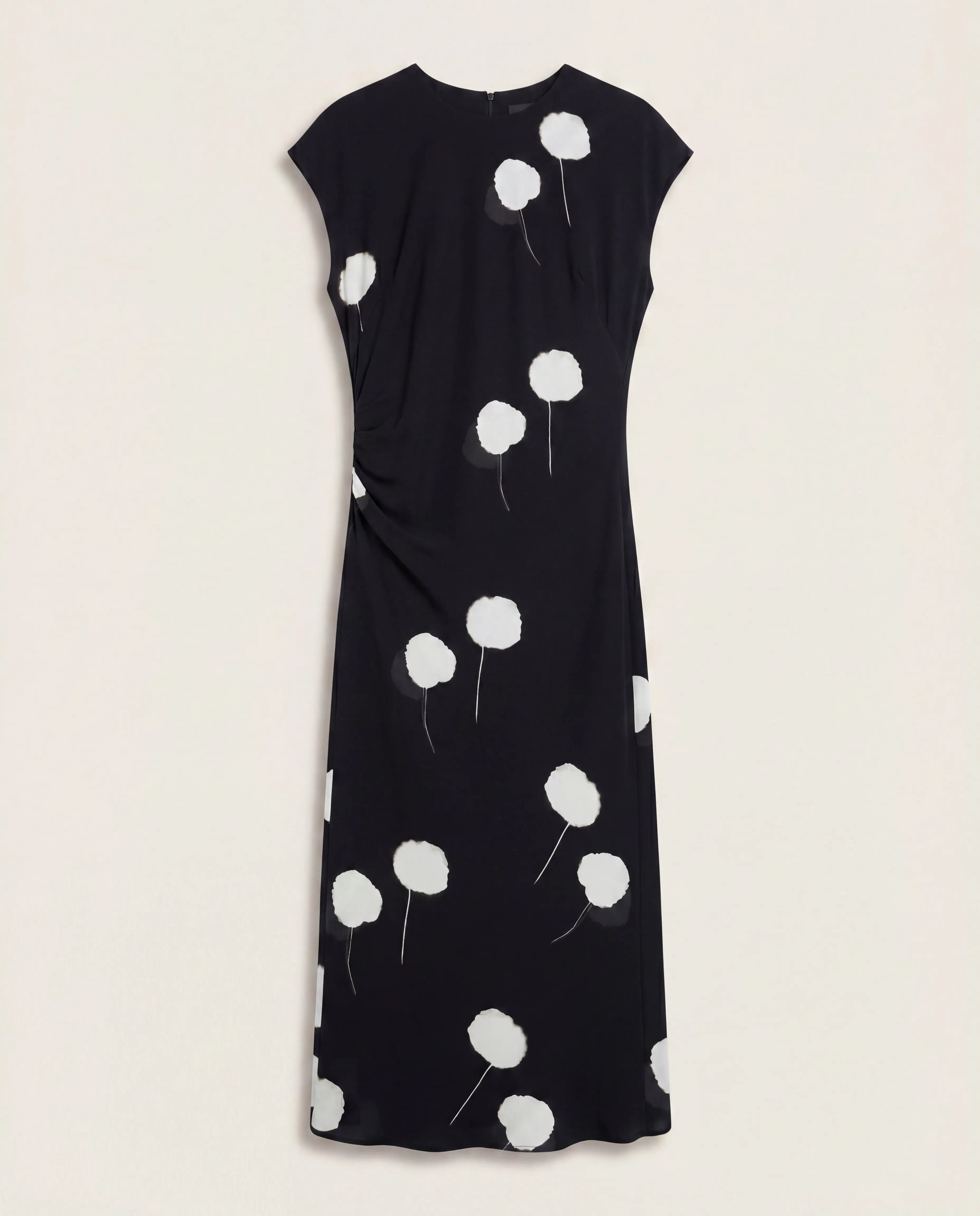 Robe Akris Dandelion Print noire imprimé floral – T.40 Akris