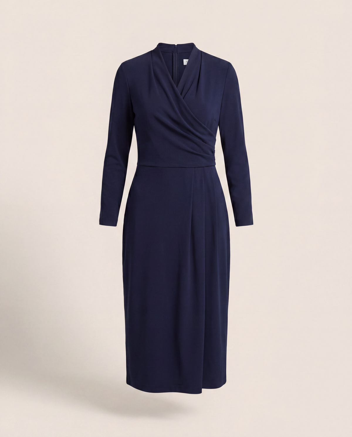 Robe The Fold Taviano bleu marine drapée – T.38
