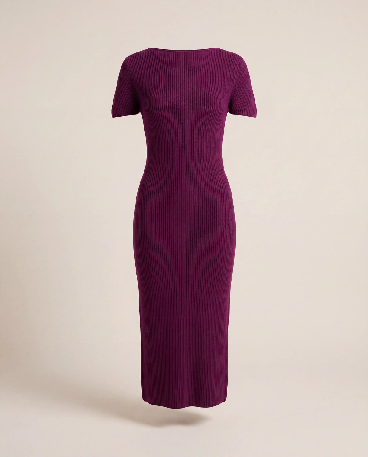 Robe longue en maille violette – Taille M Autre