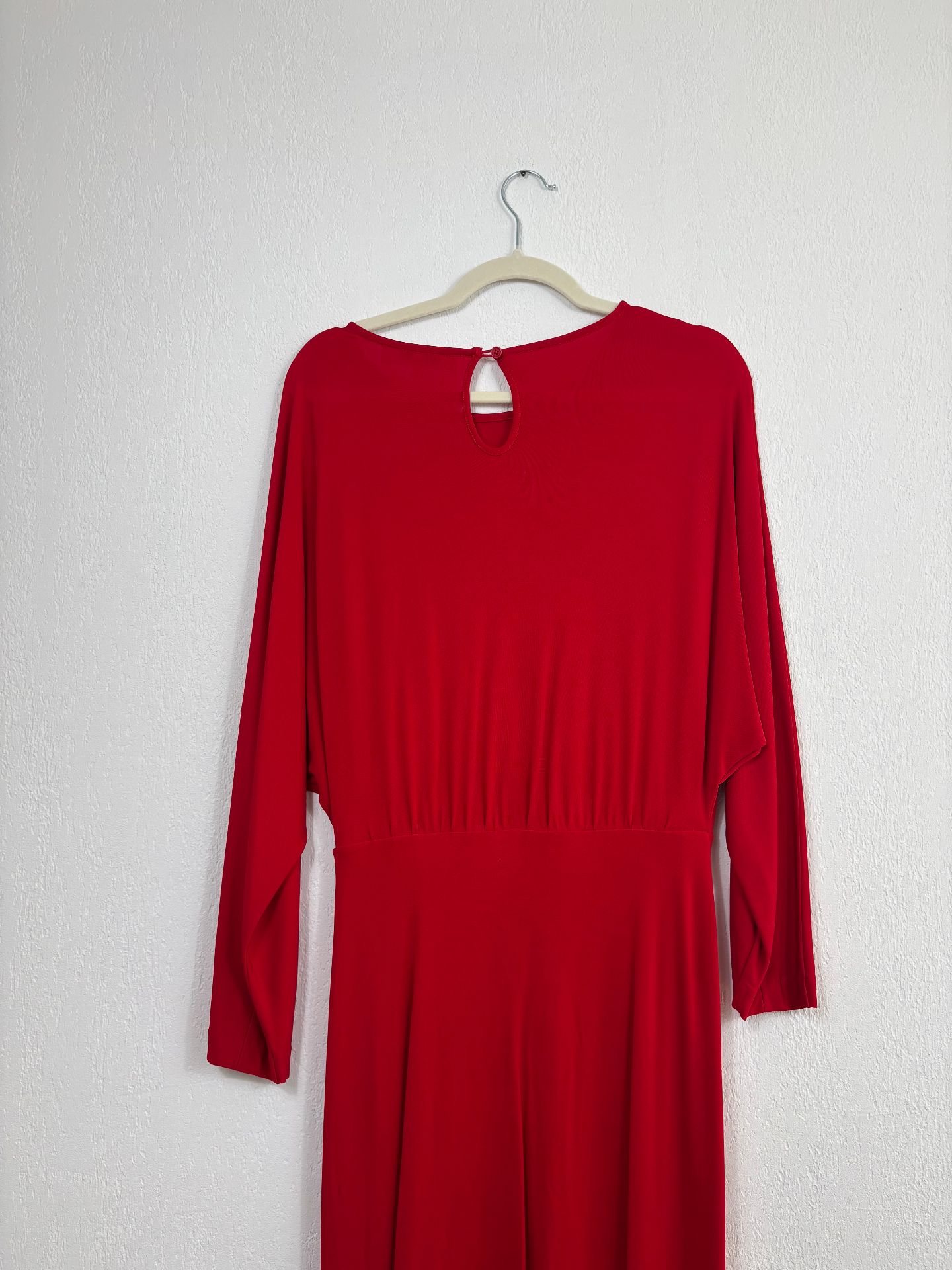 Robe midi Chrisey en jersey rouge drapée - Diane von Furstenberg – Taille M
