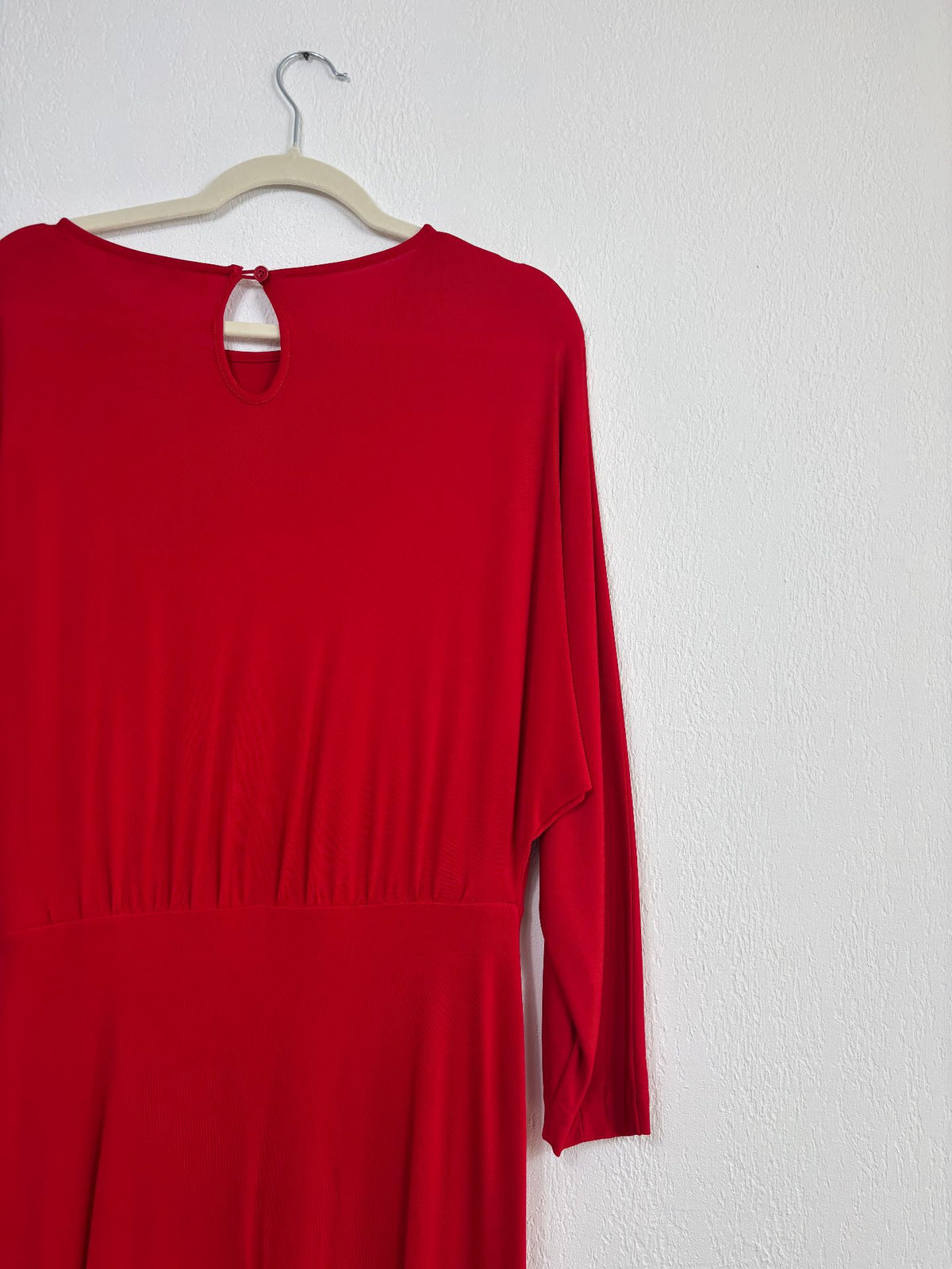 Robe midi Chrisey en jersey rouge drapée - Diane von Furstenberg – Taille M
