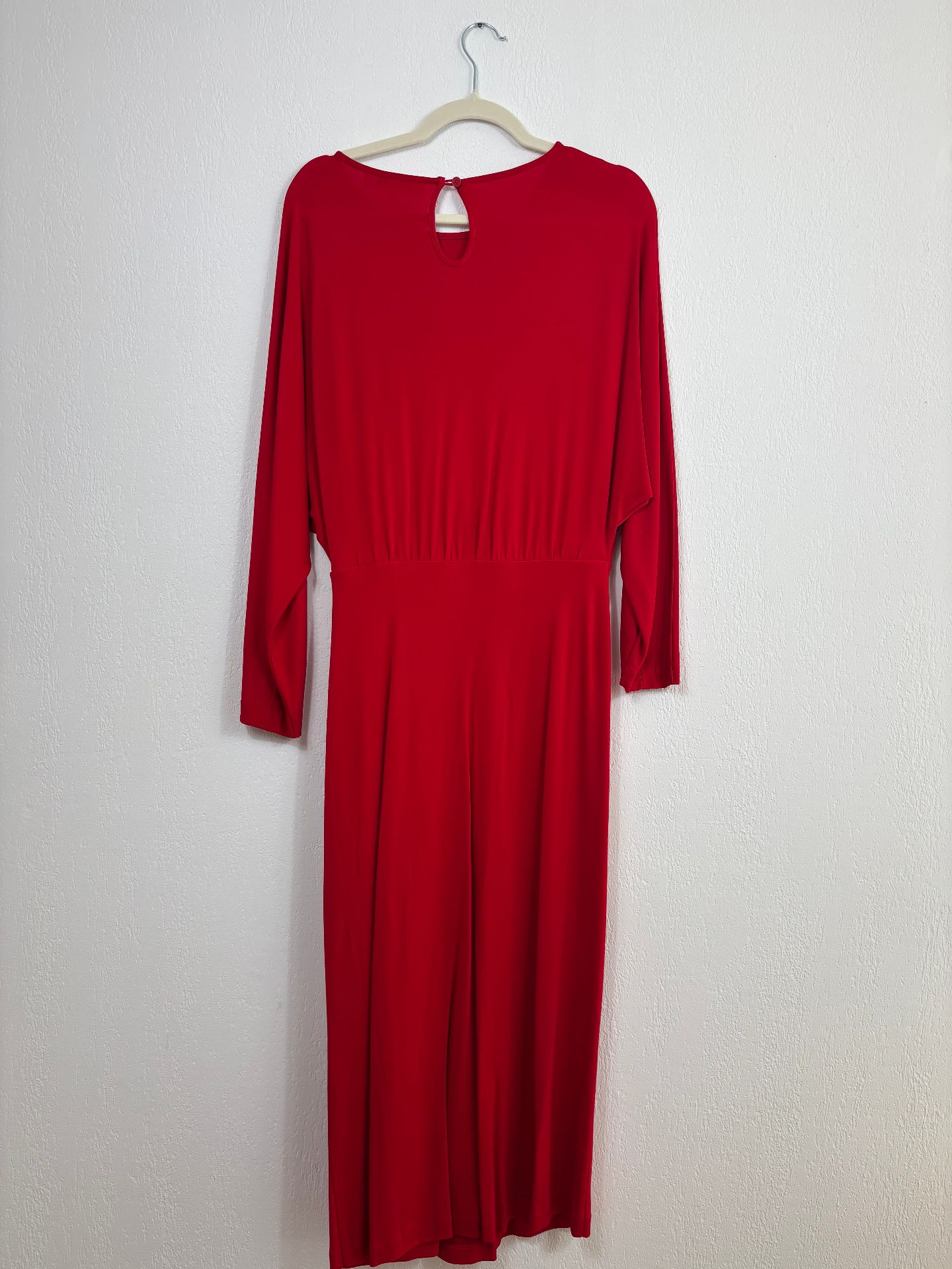 Robe midi Chrisey en jersey rouge drapée - Diane von Furstenberg – Taille M
