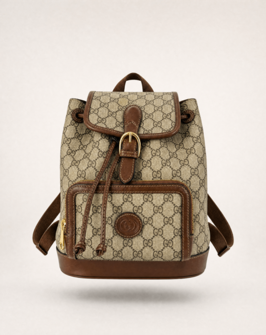 Sac à dos GG Supreme Interlocking G beige & marron – Gucci
