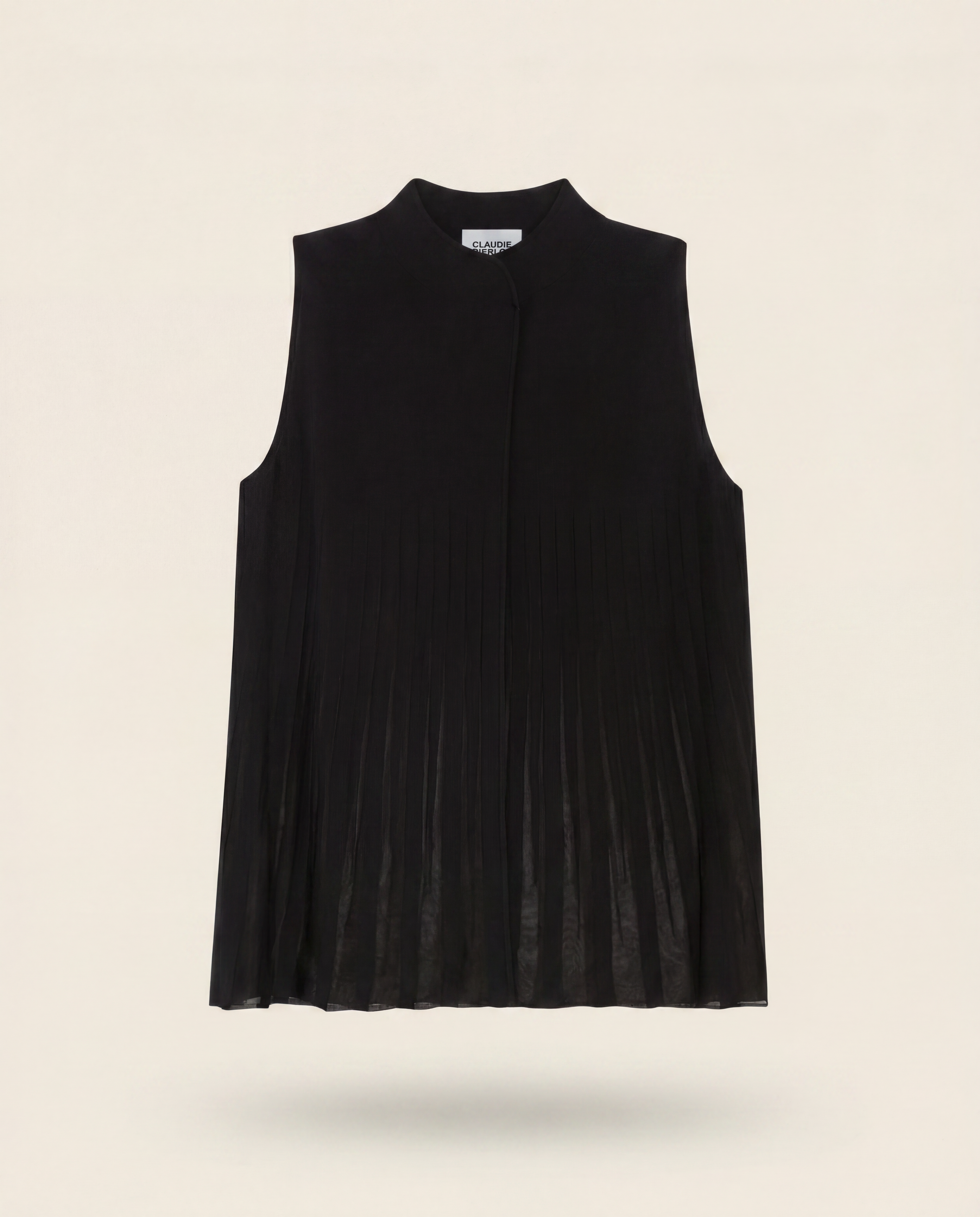 Top Claudie Pierlot plissé noir – T.38
