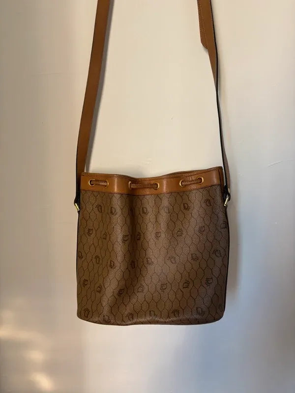 Sac seau Christian Dior vintage monogrammé-3