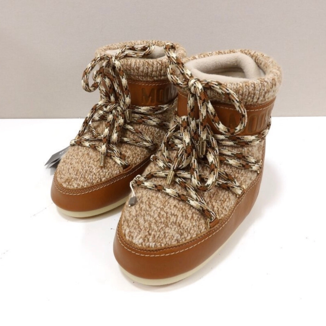 Moon Boot × Chloé – Bottines après-ski cuir marron low – T.39 – Neuves-2
