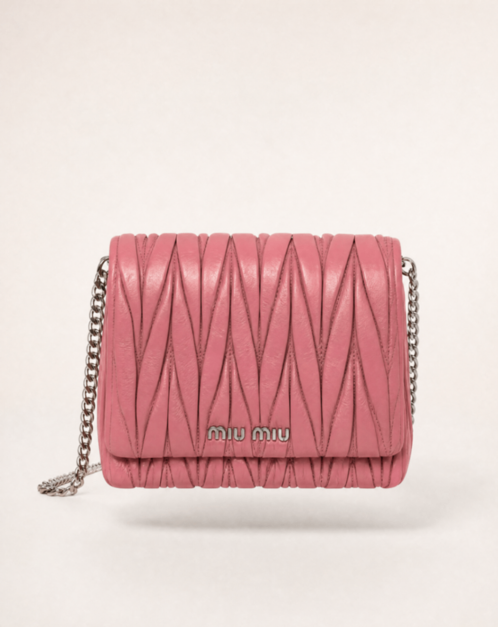Miu Miu – Mini Sac Nappa Matelassé Rose Framboise