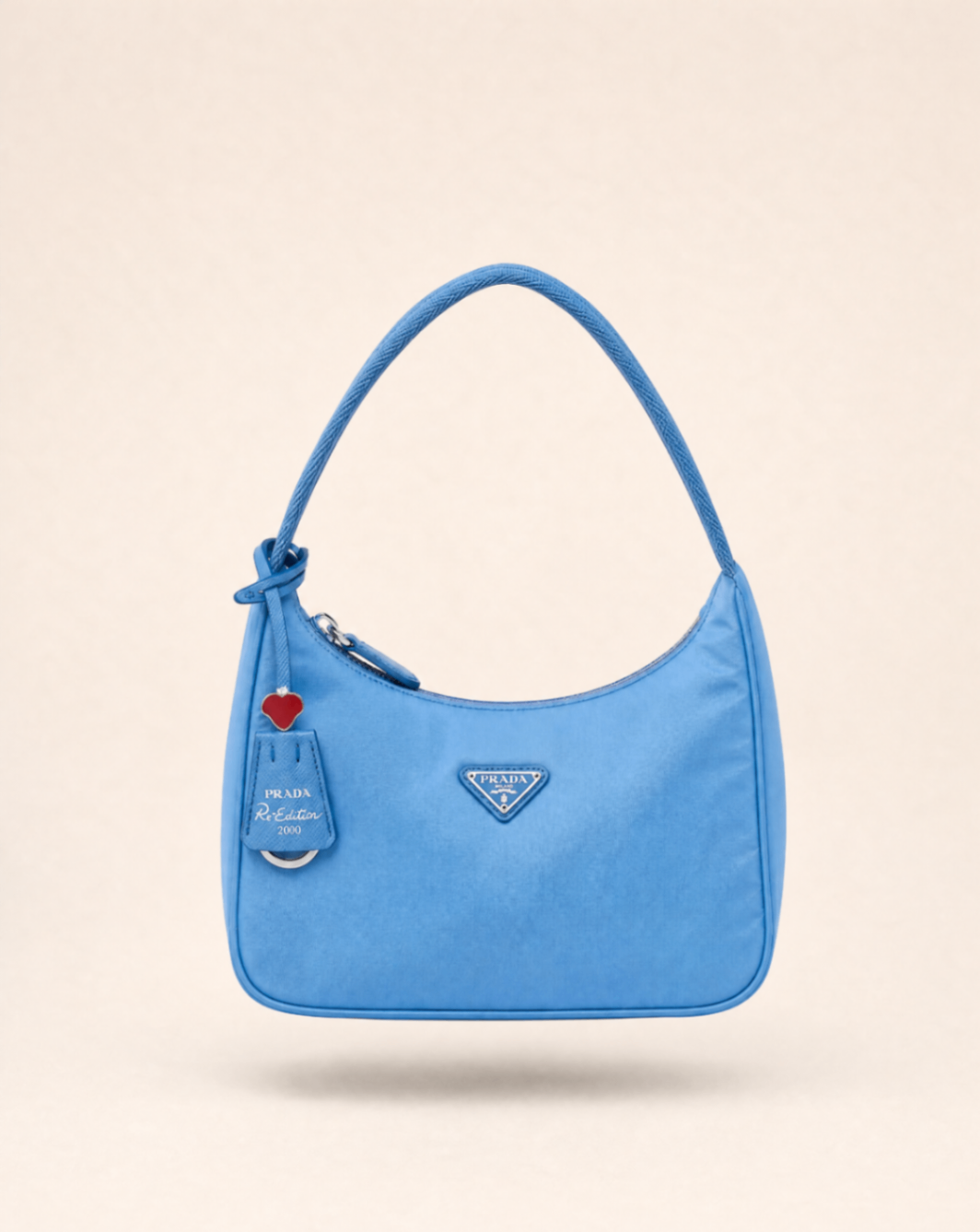 Sac Baguette Re-Edition 2000 Re-Nylon bleu clair – Prada
