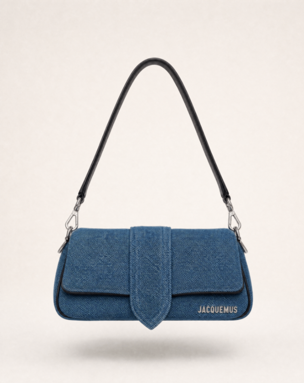 Sac Jacquemus Le Bambimou denim bleu – Baguette coussinée SS25